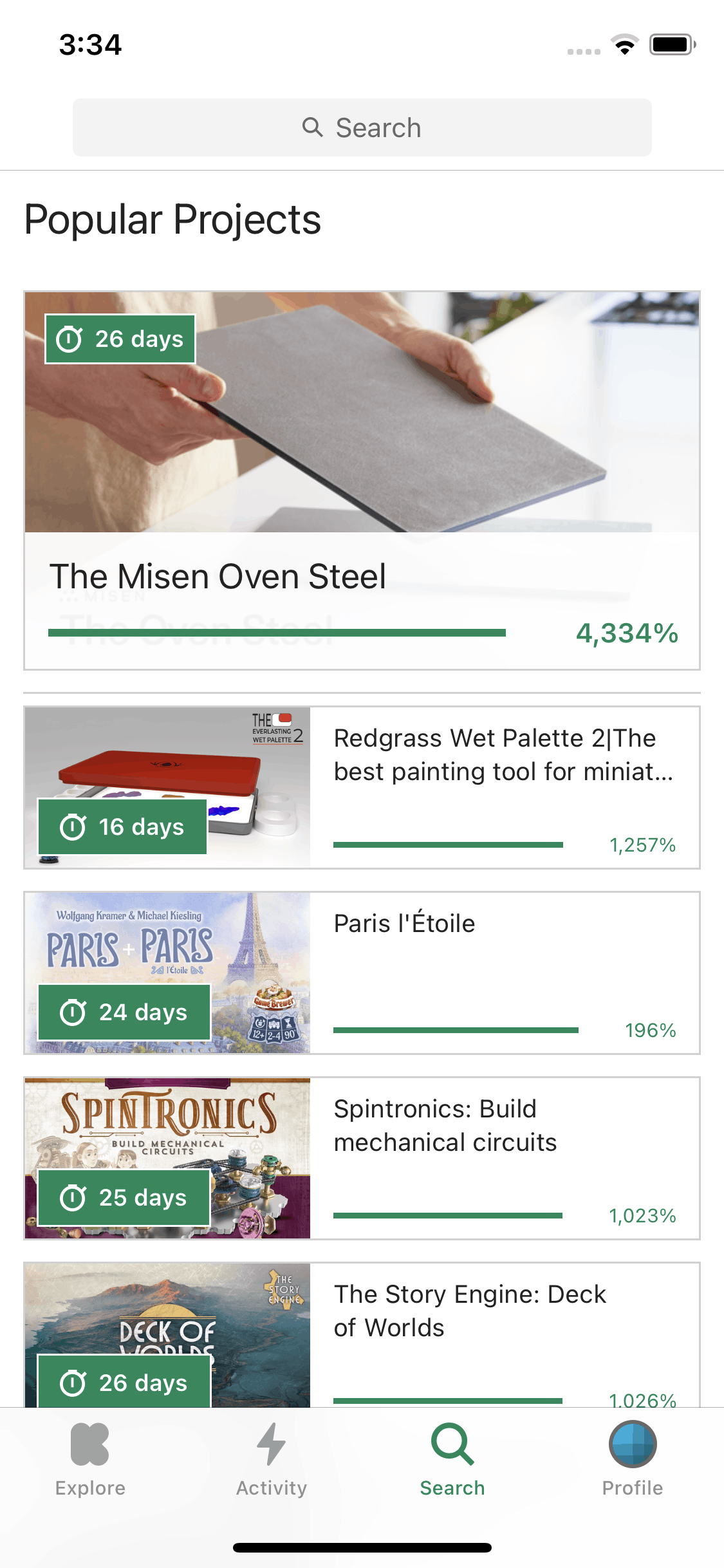 Kickstarter iOS Social Networking interface screenshot 15