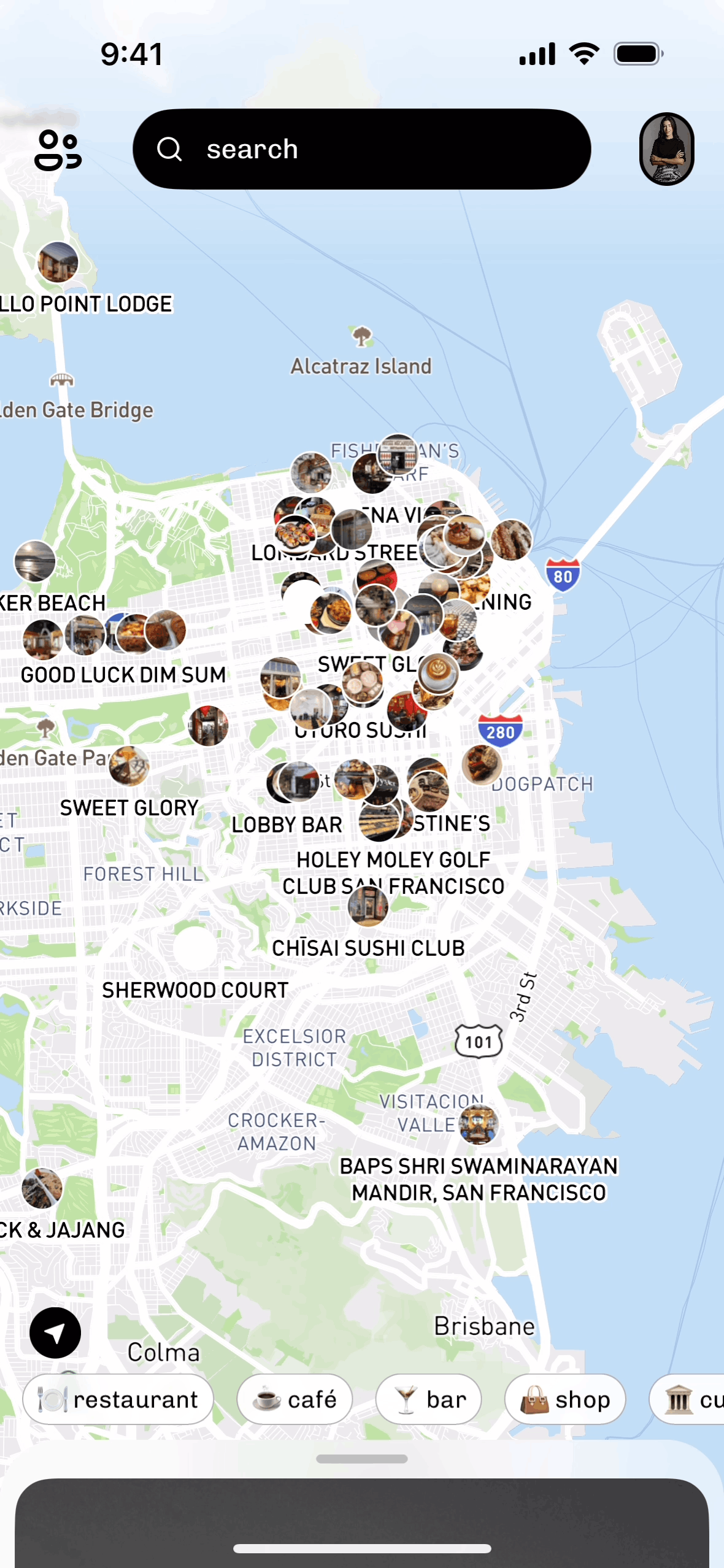 Corner iOS Social Networking interface screenshot 2