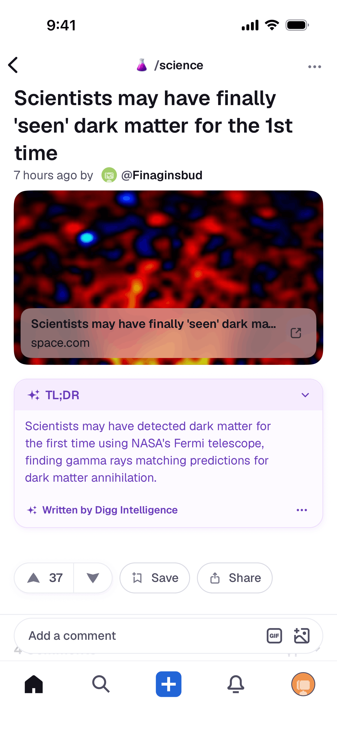 Digg iOS News interface screenshot 3
