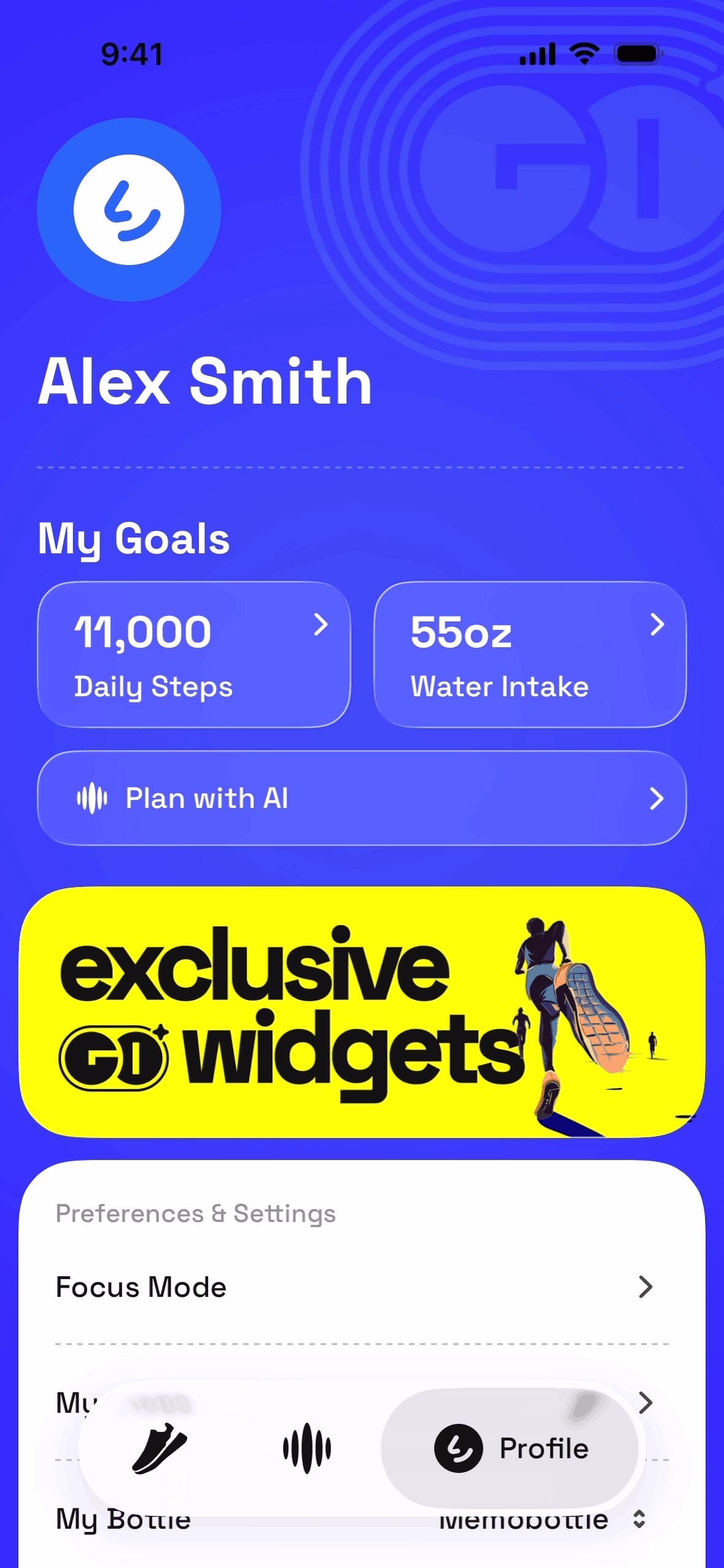 GO Club iOS Health & Fitness interface screenshot 3