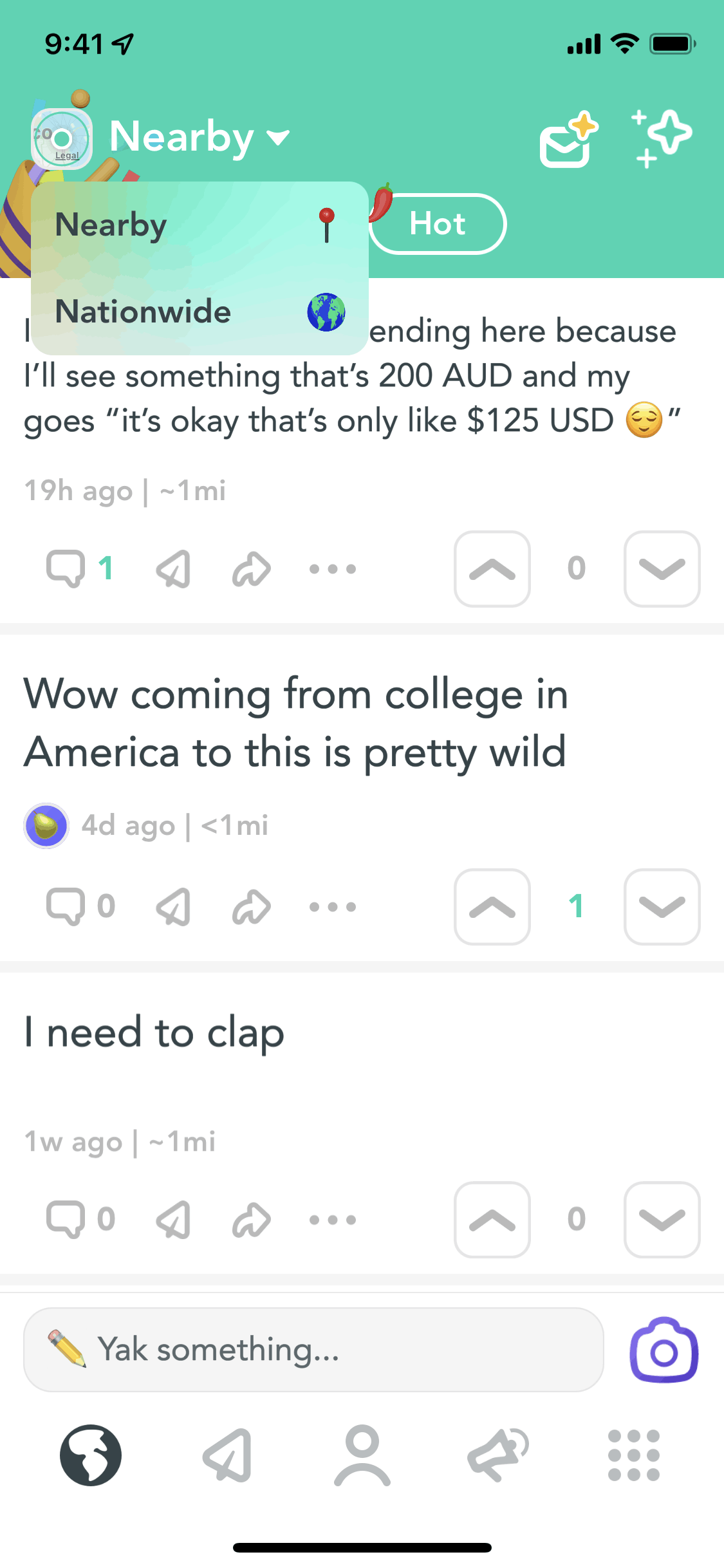 Yik Yak iOS Social Networking interface screenshot 19