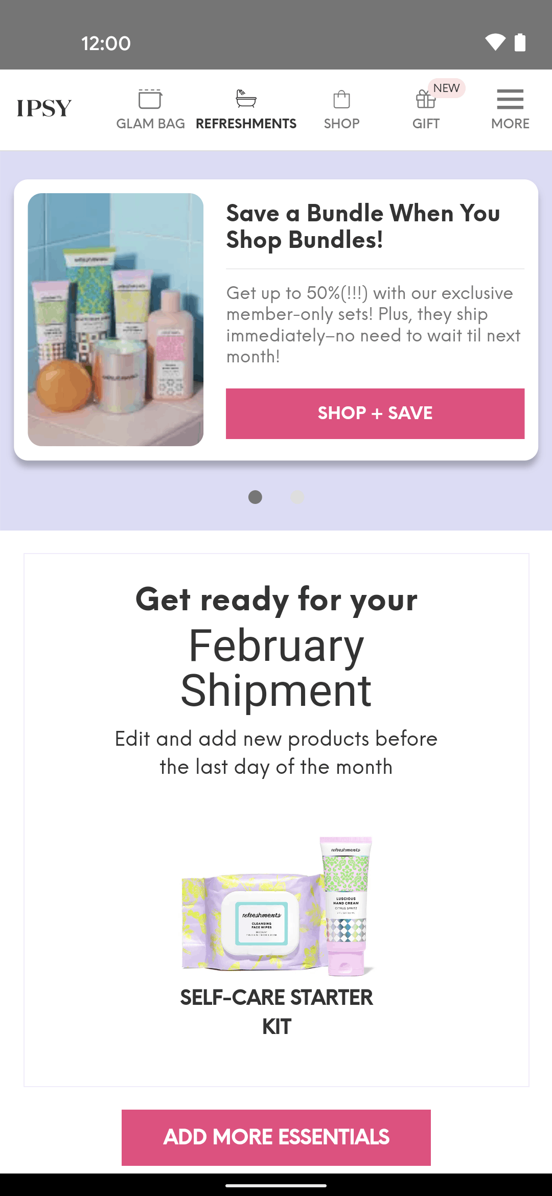 IPSY Android Shopping interface screenshot 2