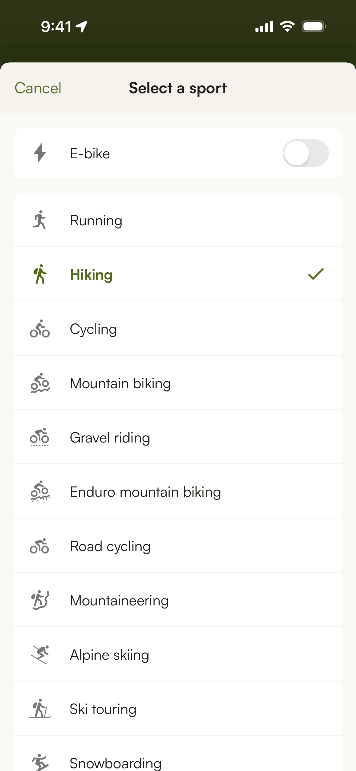 komoot iOS Health & Fitness interface screenshot 11