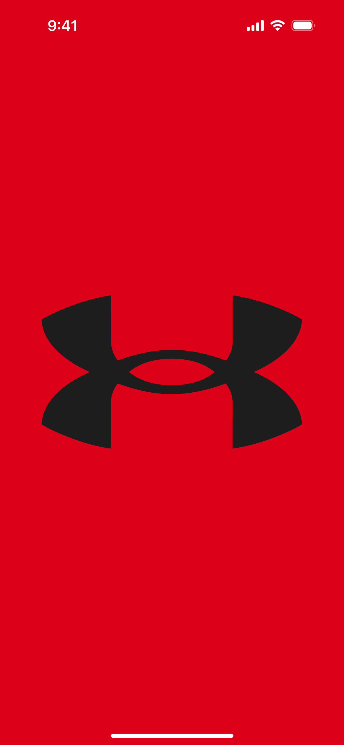 Under Armour iOS Shopping interface screenshot 1