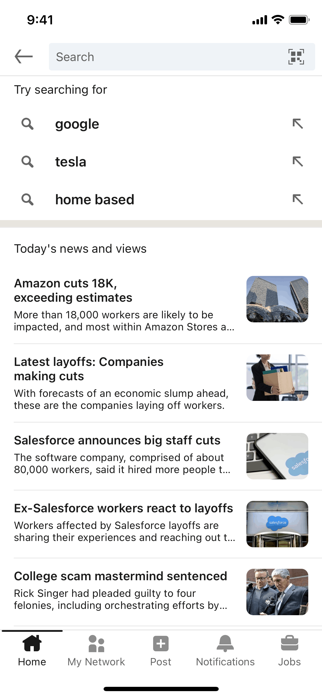 LinkedIn iOS Business interface screenshot 15