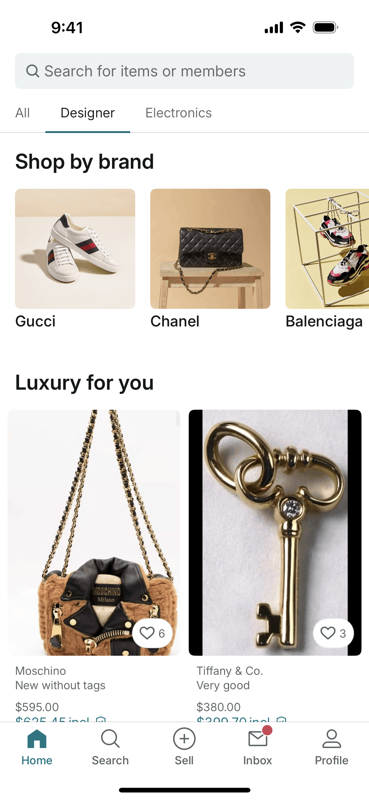 Vinted iOS Shopping interface screenshot 1
