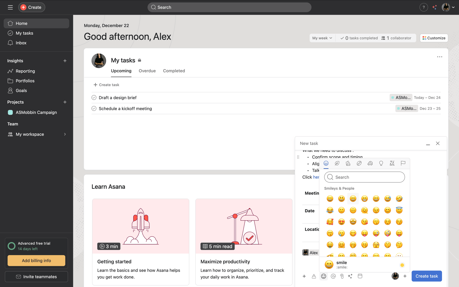 Asana Web Business interface screenshot 13