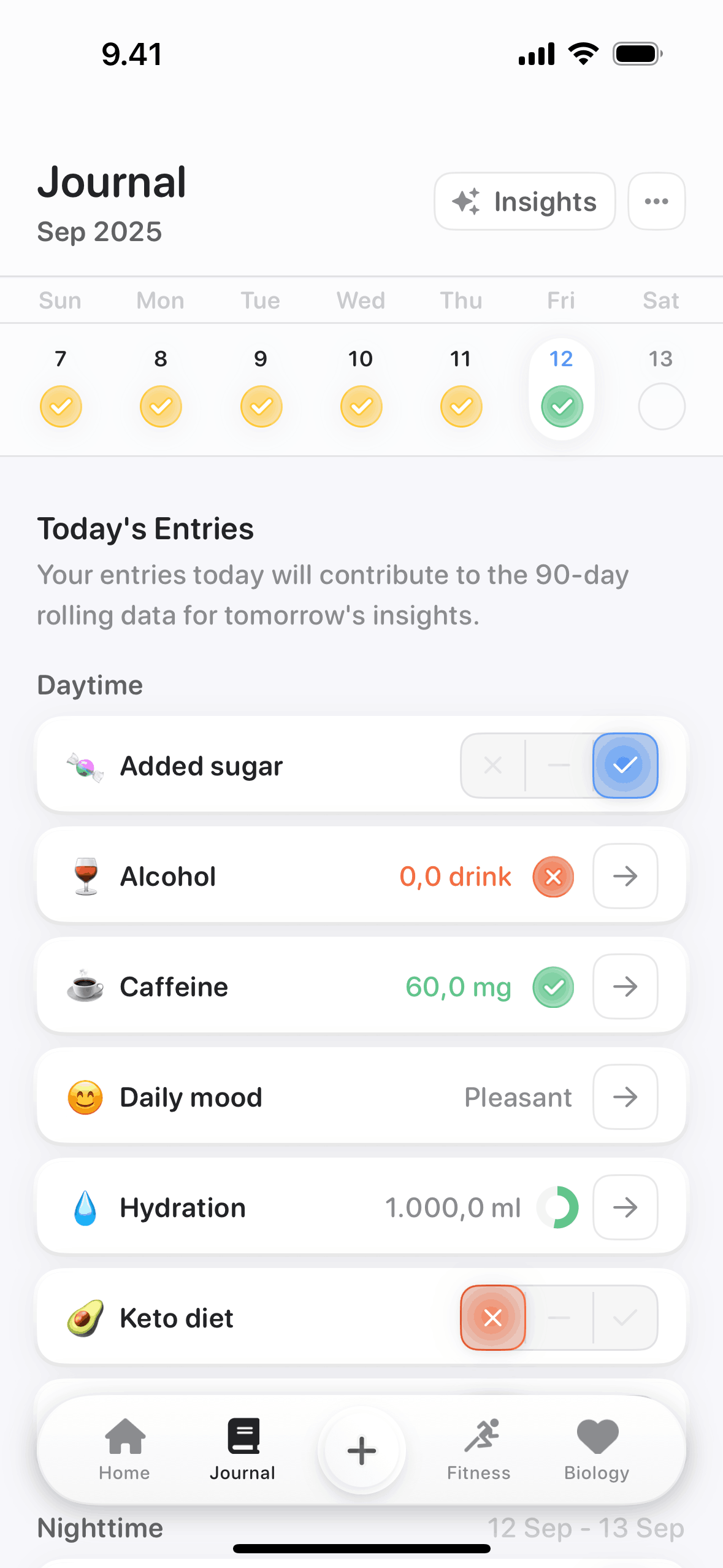 Bevel iOS Health & Fitness interface screenshot 4