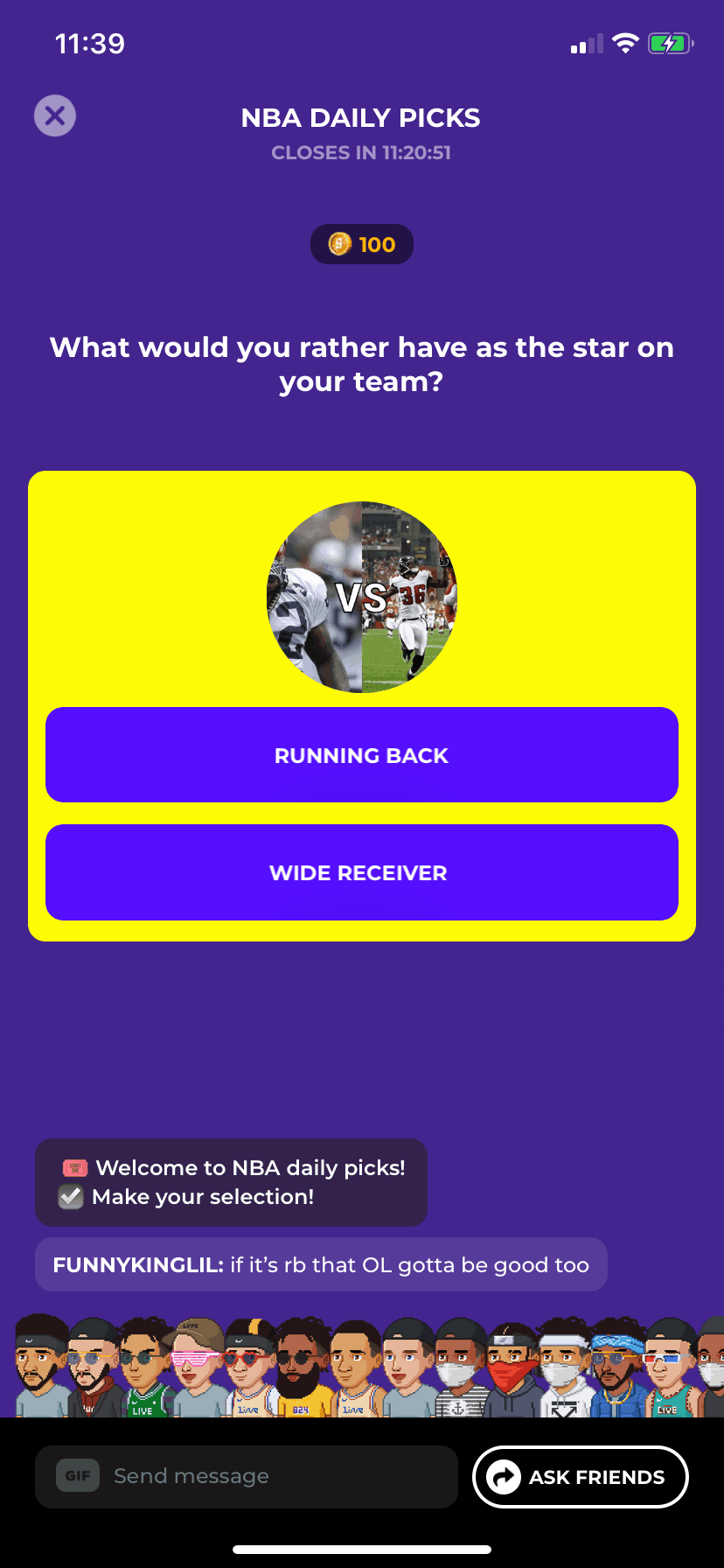 Stadium Live iOS Sports interface screenshot 1