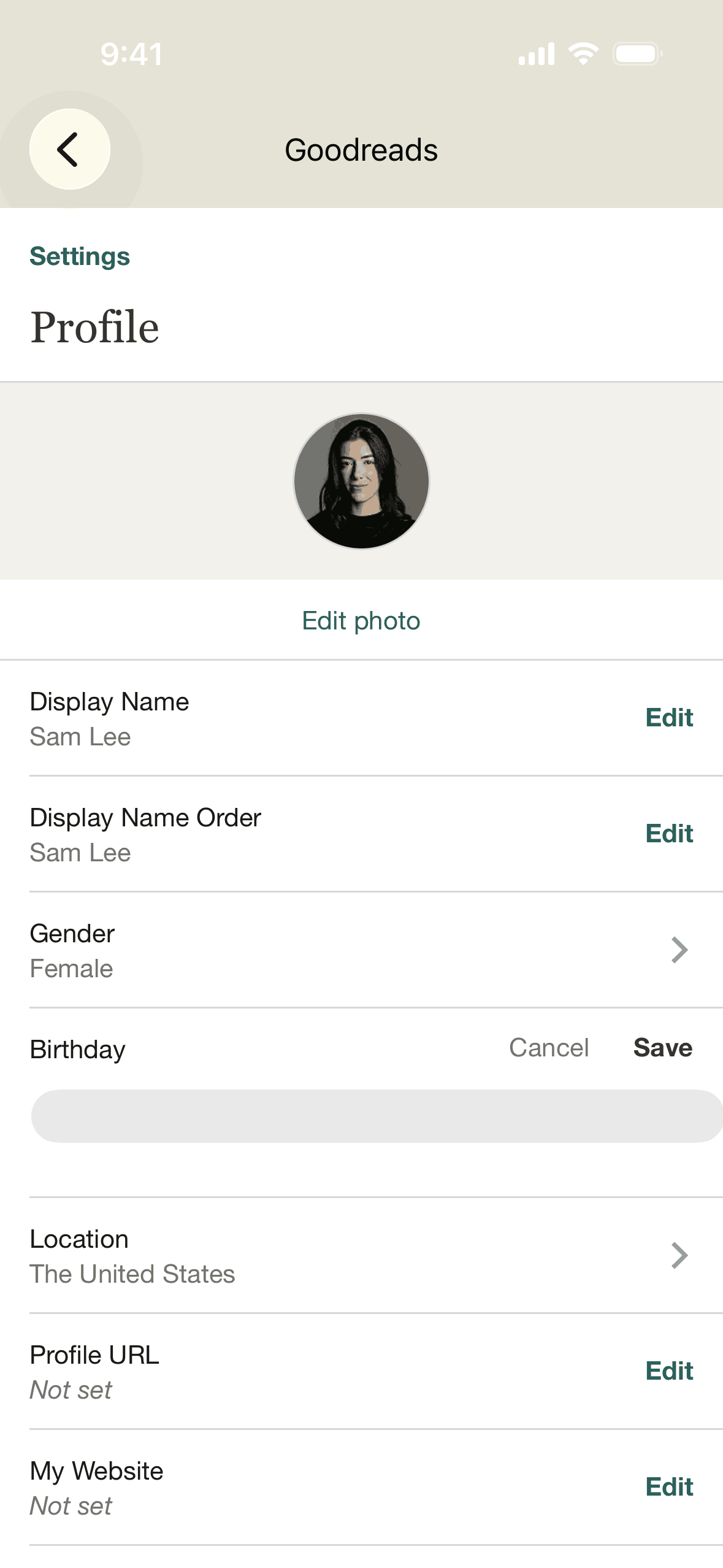 Goodreads iOS Education interface screenshot 5