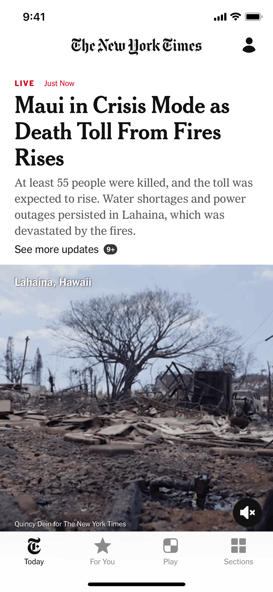 The New York Times iOS News interface screenshot 18