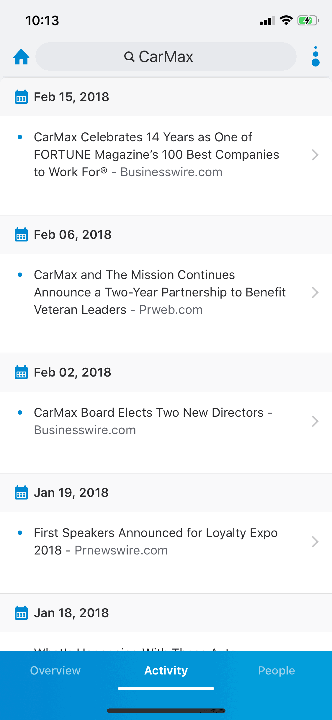 Crunchbase iOS Business interface screenshot 19