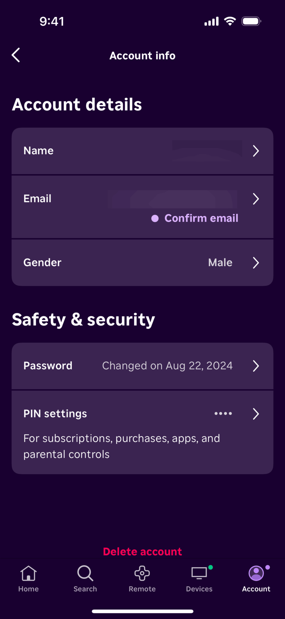 Roku iOS Entertainment interface screenshot 14