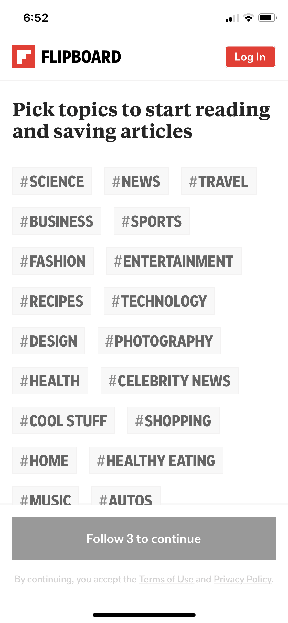 Flipboard iOS News interface screenshot 2