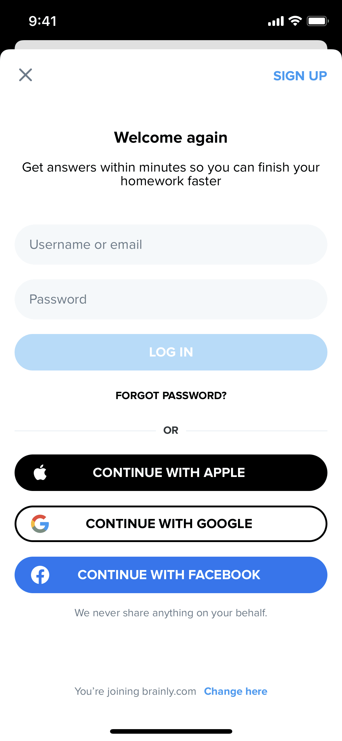 Brainly iOS Education interface screenshot 11