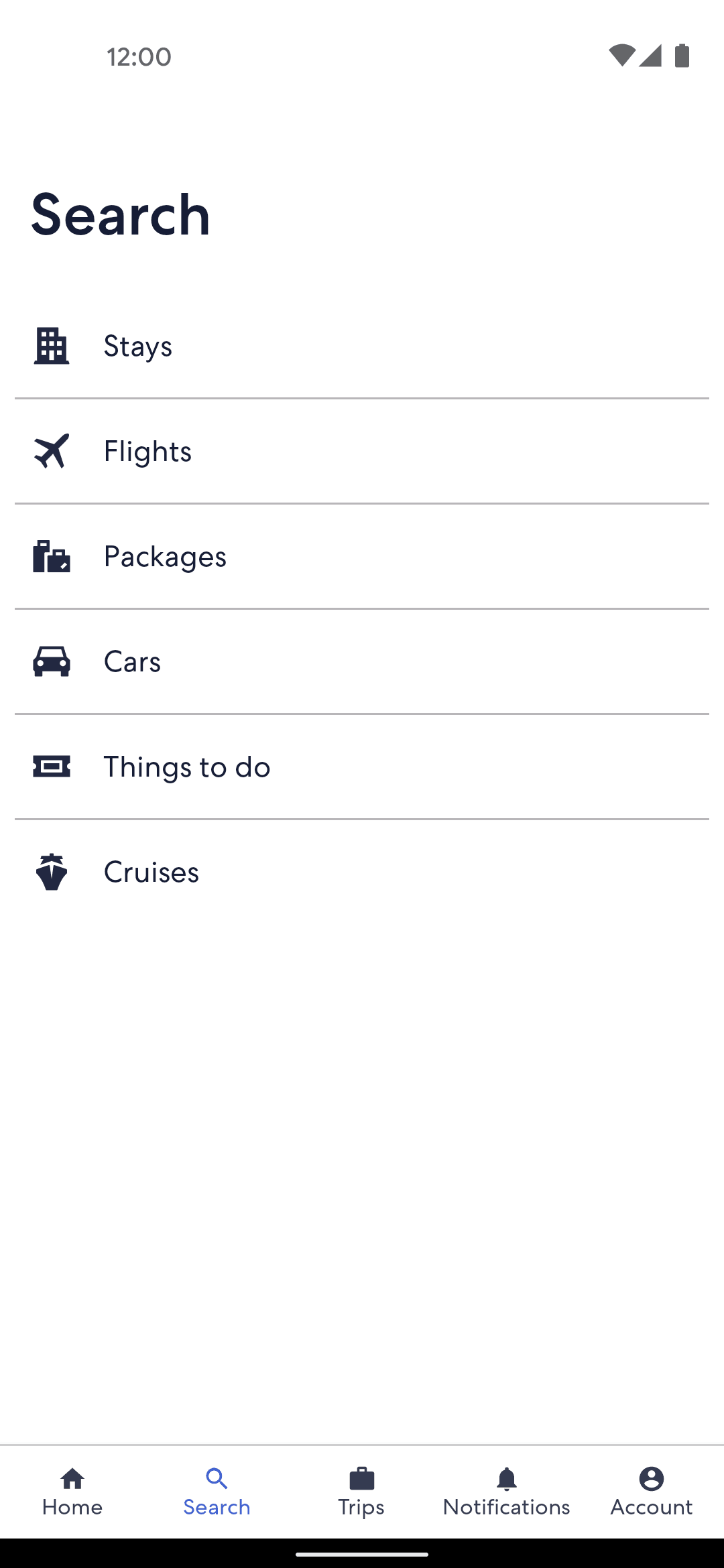 Expedia Android Travel & Transportation interface screenshot 2