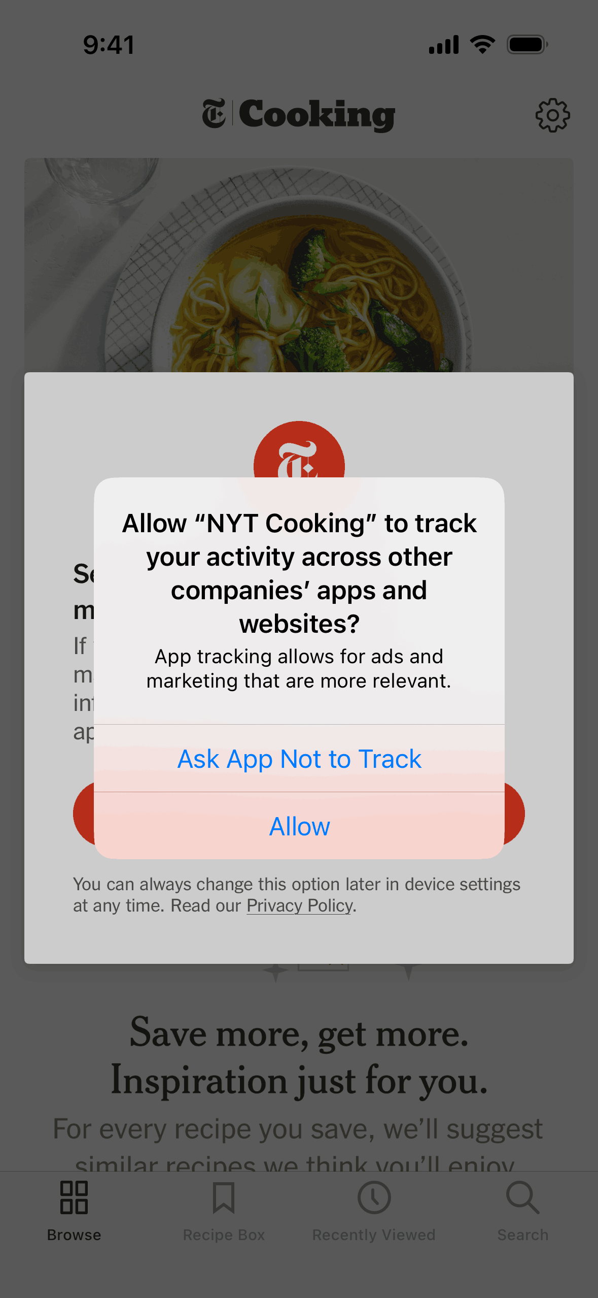 NYT Cooking iOS Food & Drink interface screenshot 4