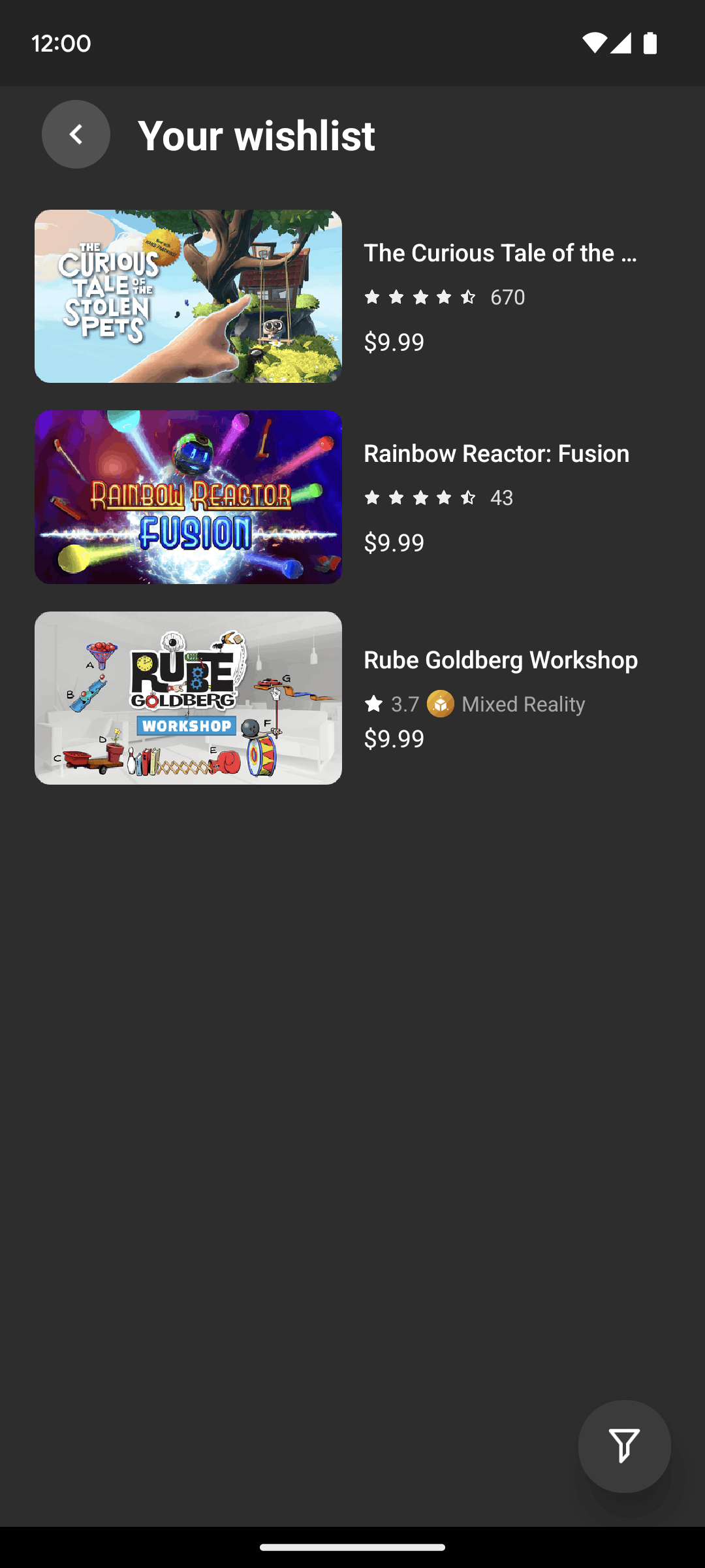 Meta Quest Android Entertainment interface screenshot 14
