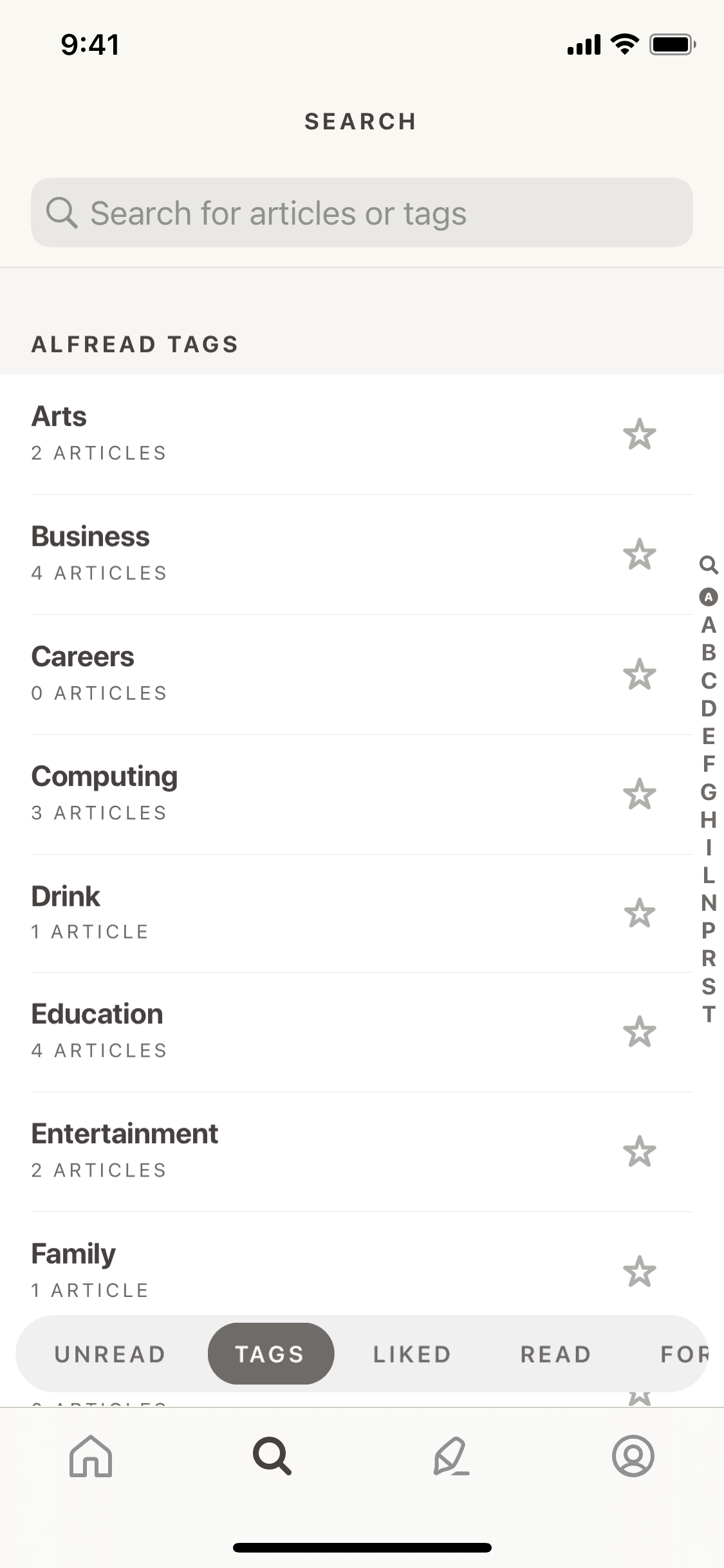 Alfread iOS Productivity interface screenshot 20