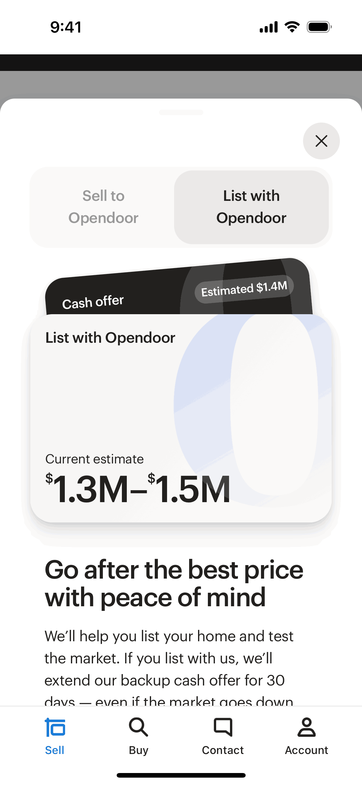 Opendoor iOS Real Estate interface screenshot 5