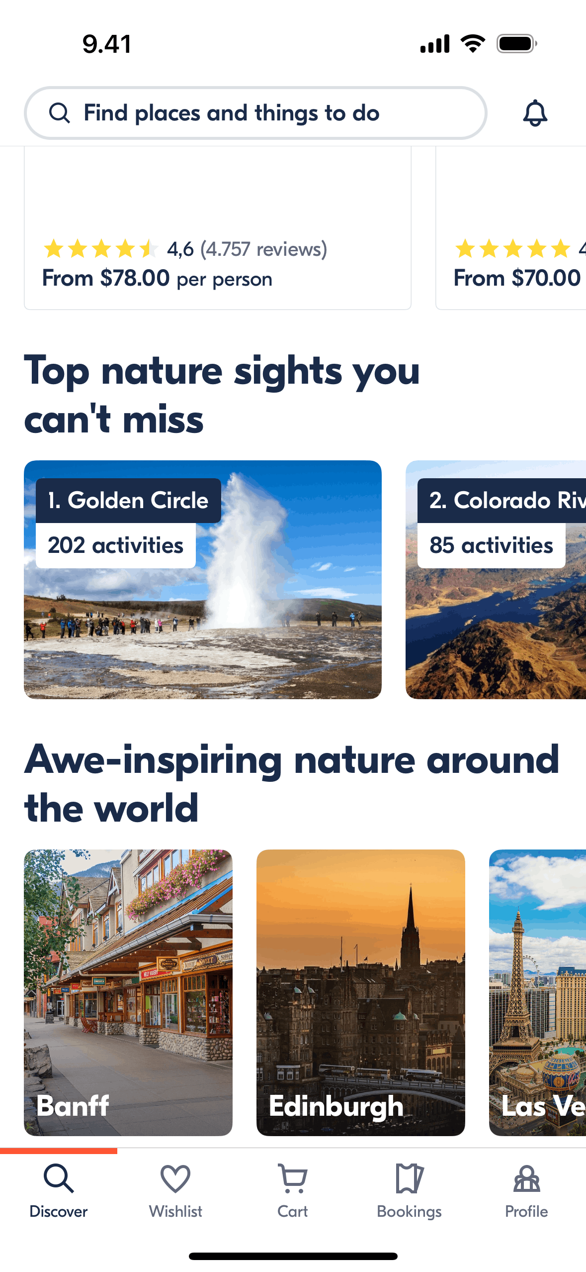 GetYourGuide iOS Travel & Transportation interface screenshot 3