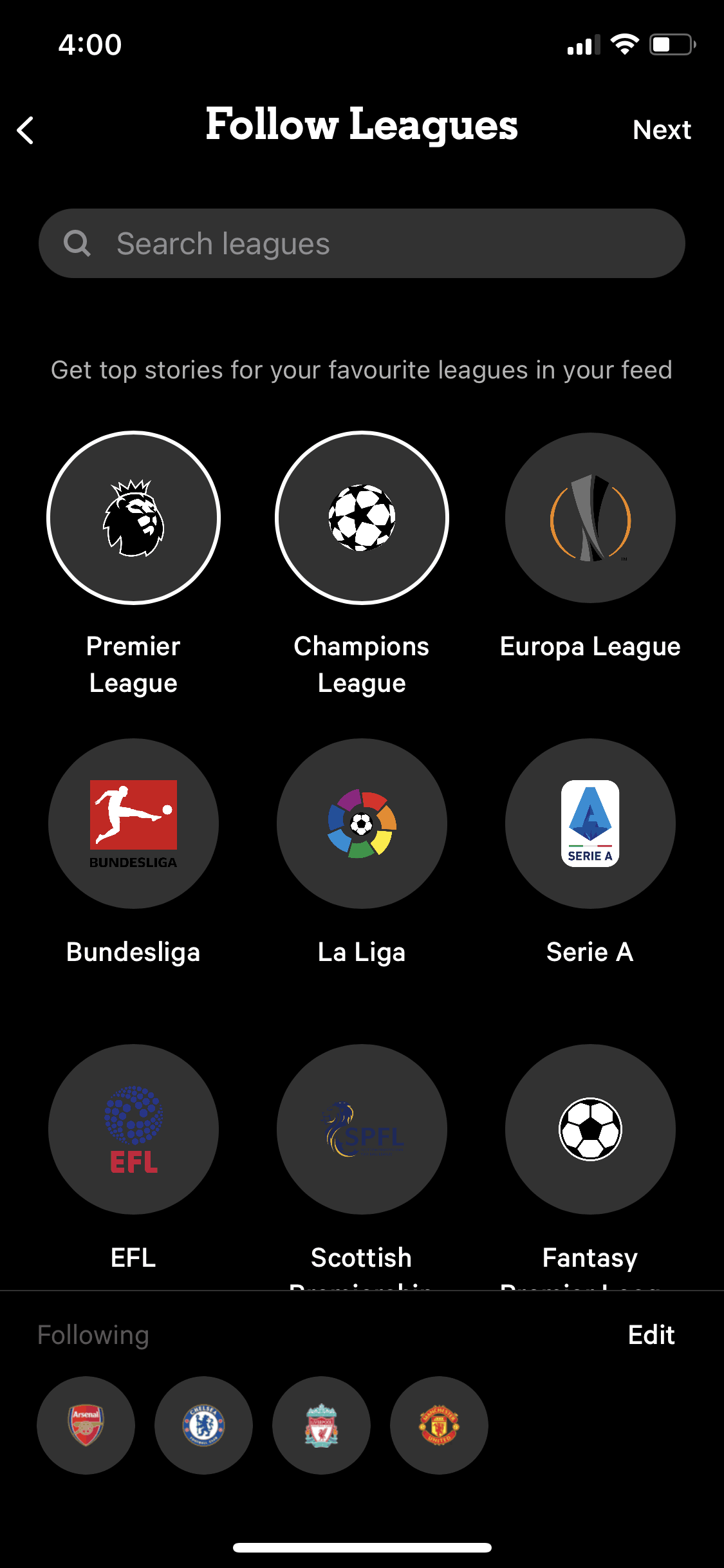 The Athletic iOS Sports interface screenshot 5