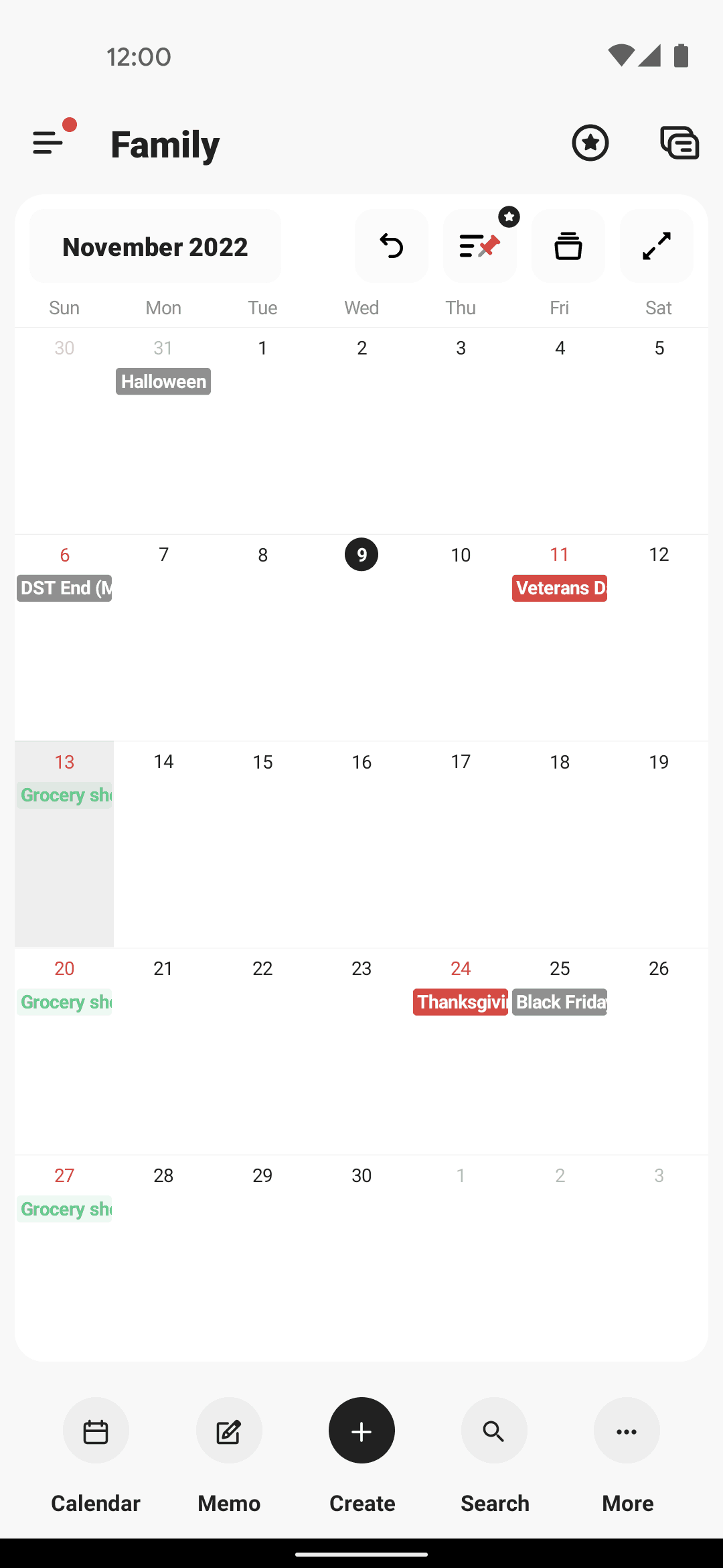 TimeTree Android Productivity interface screenshot 2