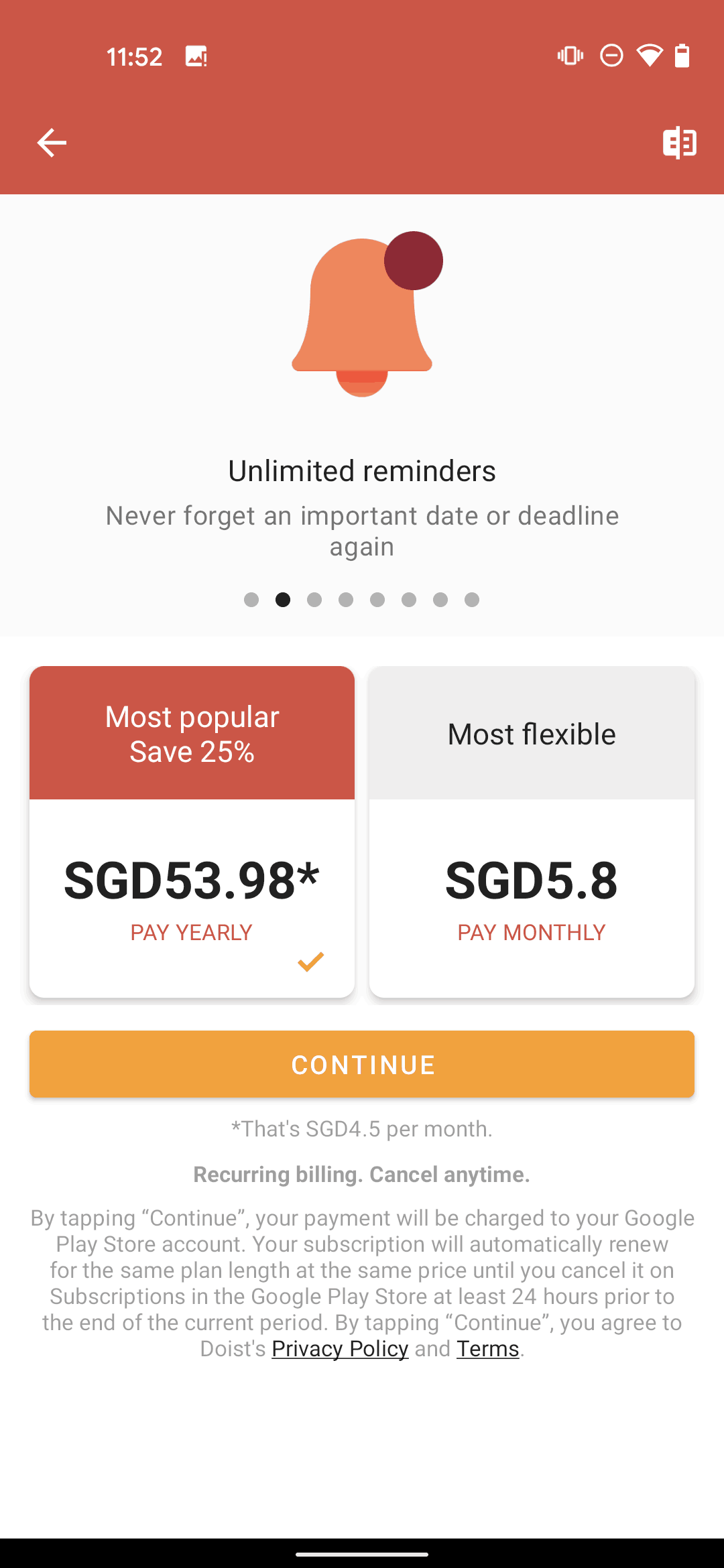 Todoist Android Collaboration interface screenshot 22