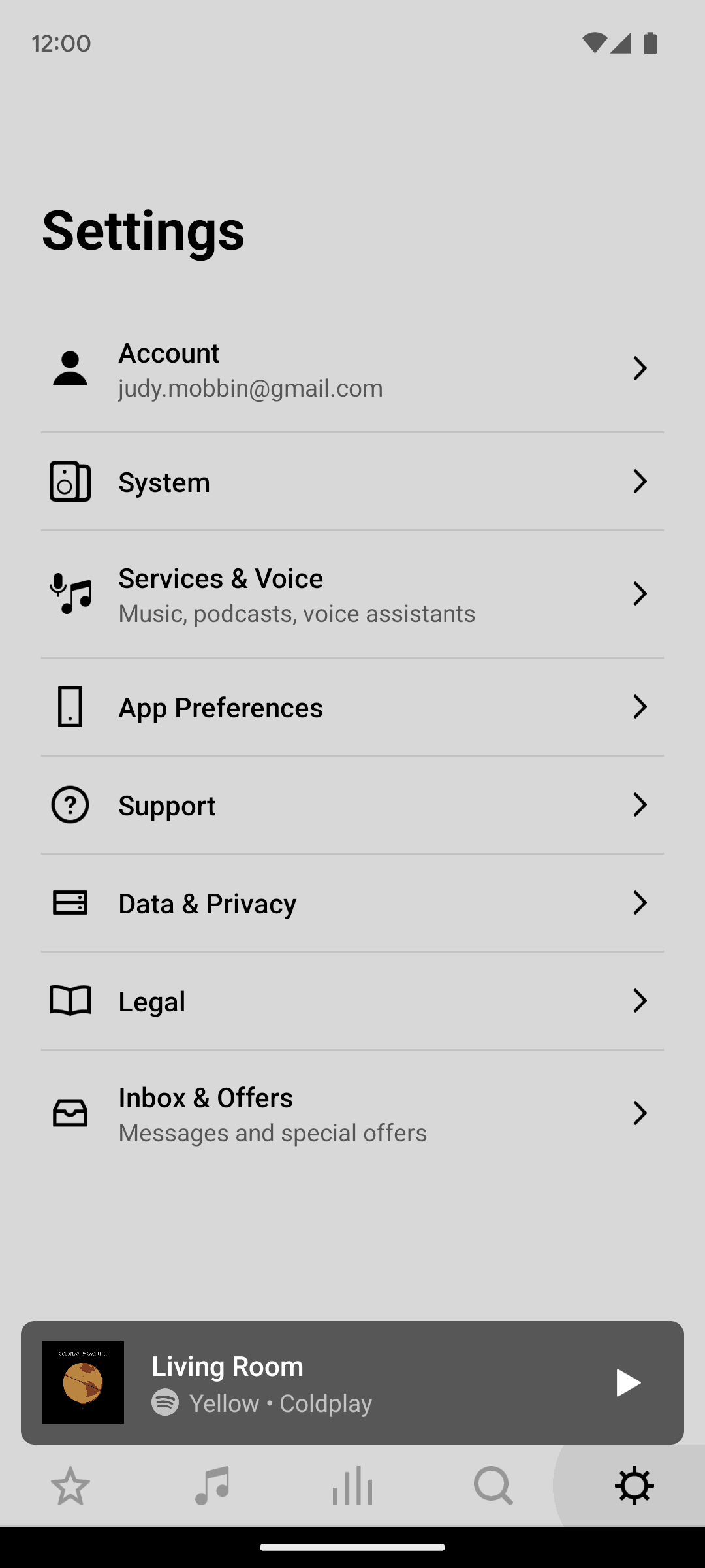 Sonos Android Music & Audio interface screenshot 14