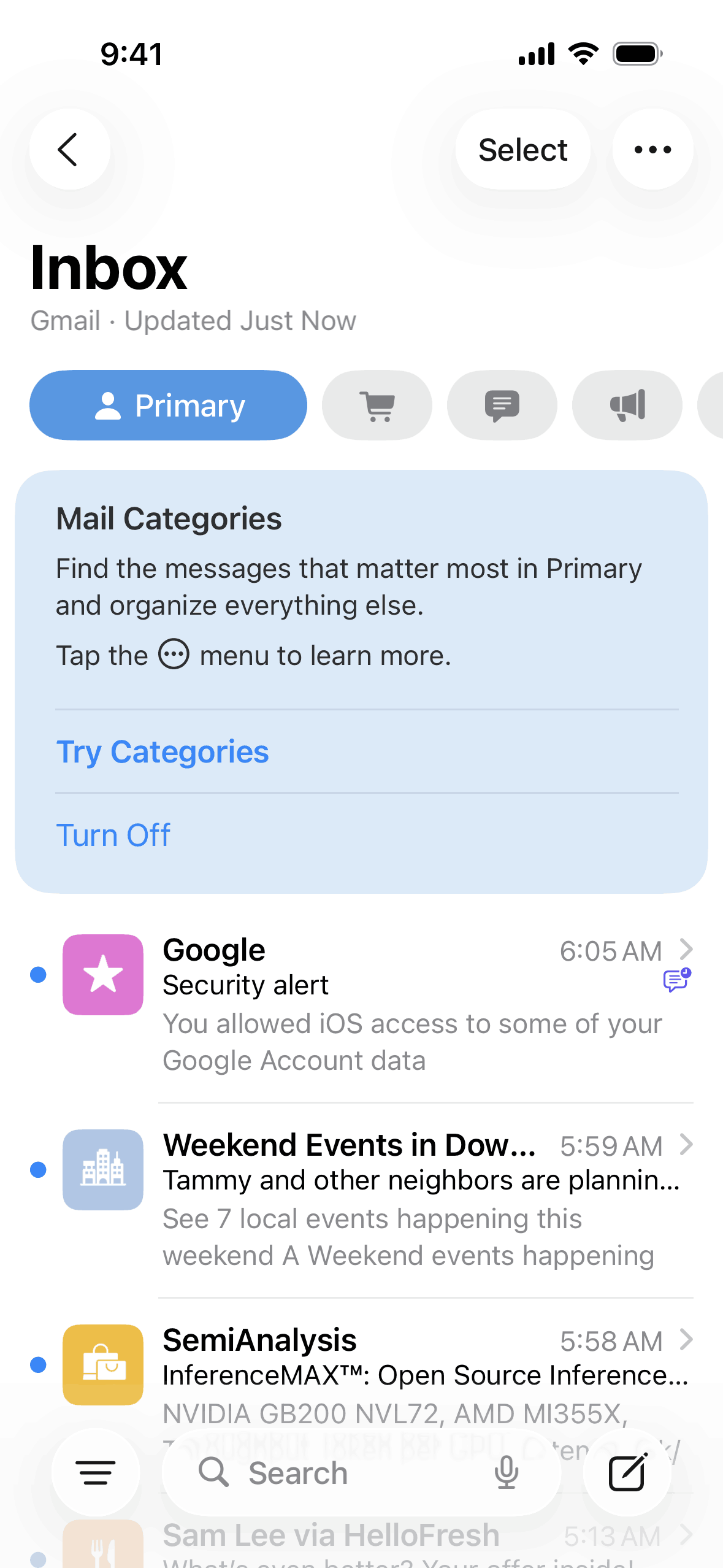 Apple Mail iOS Productivity interface screenshot 1