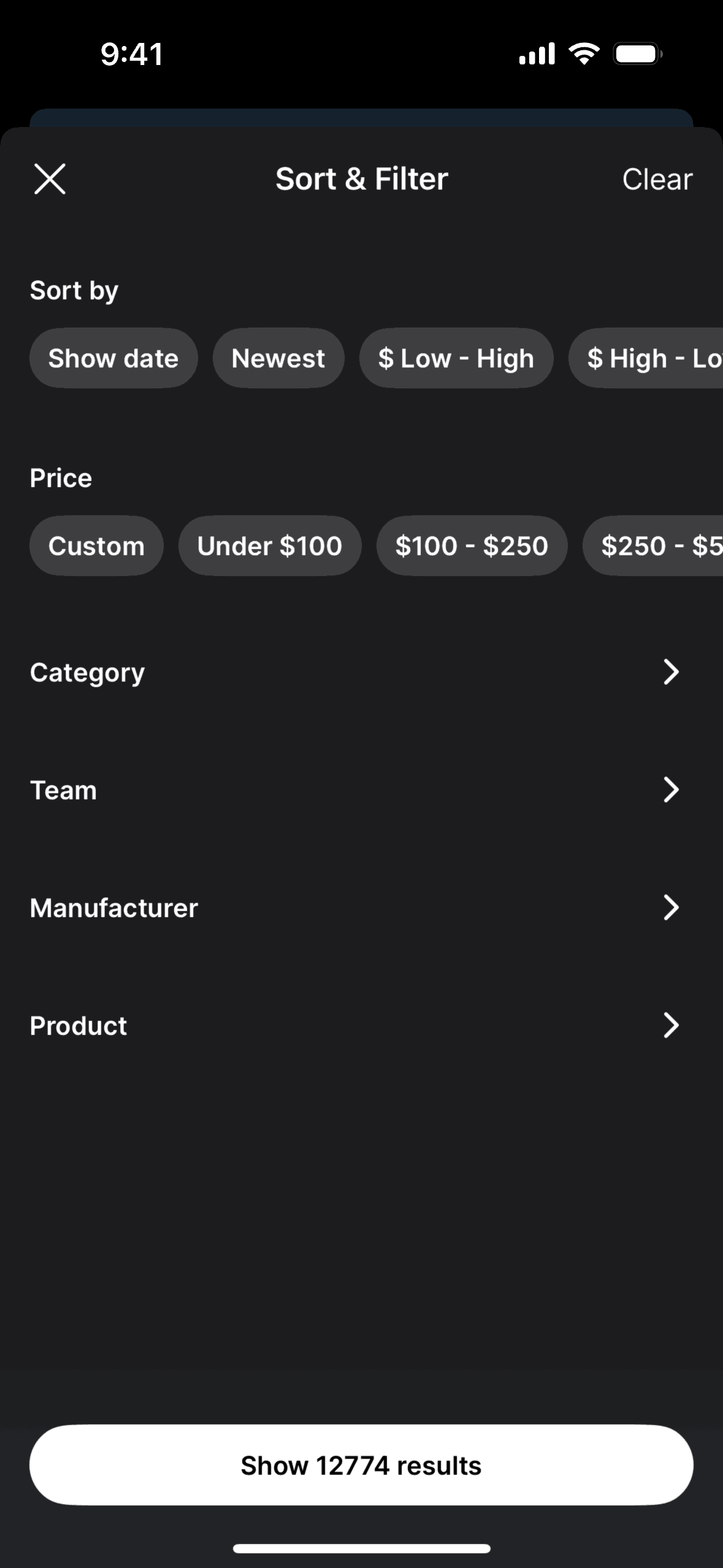 Fanatics Live iOS Shopping interface screenshot 17