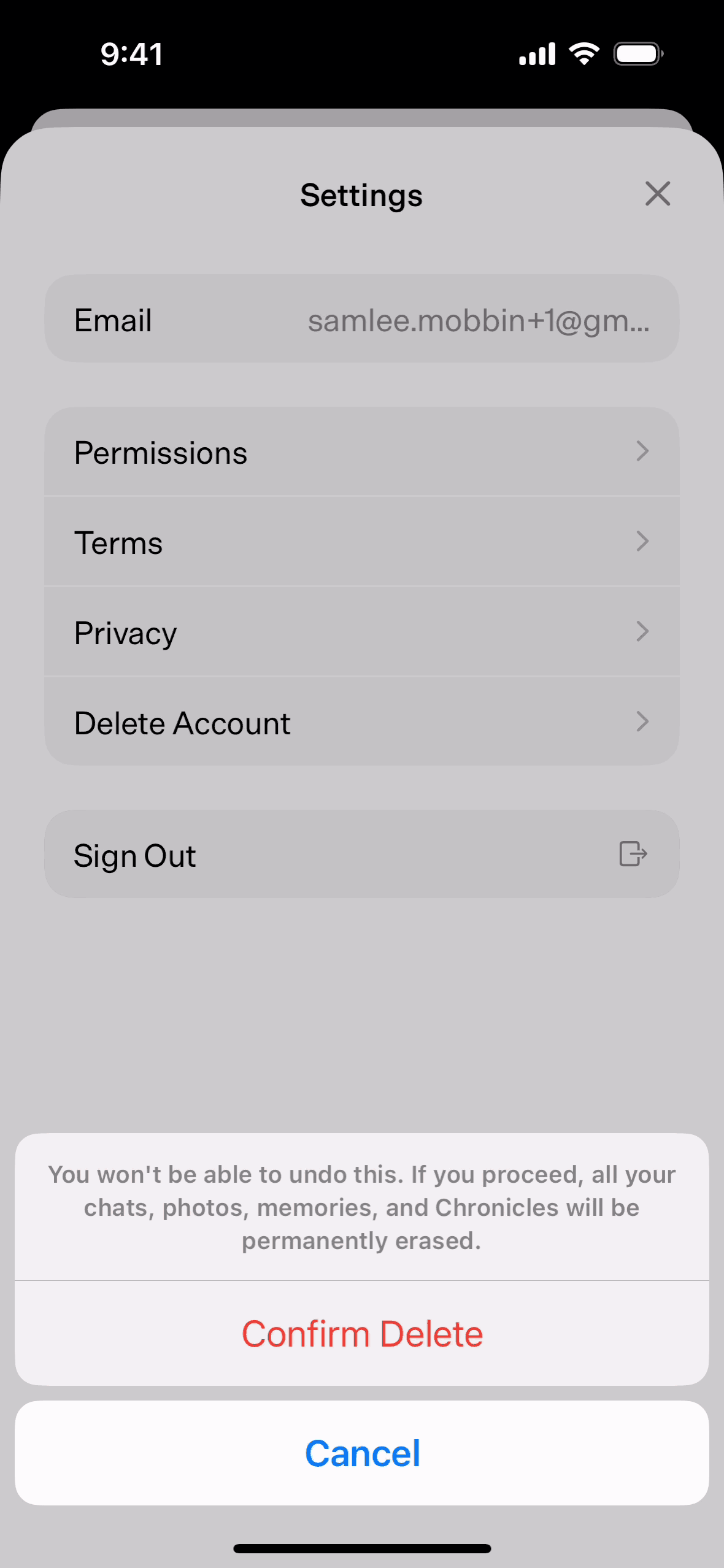 Dot iOS AI interface screenshot 17