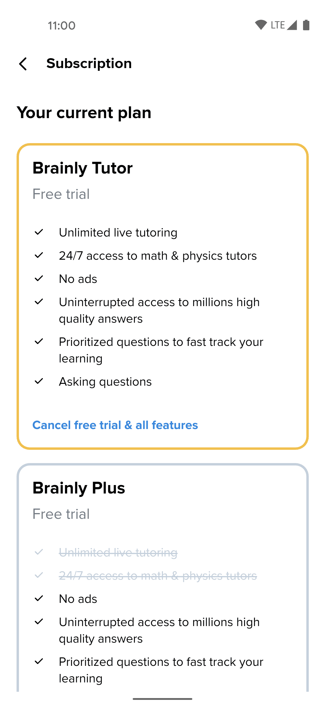 Brainly Android Education interface screenshot 21
