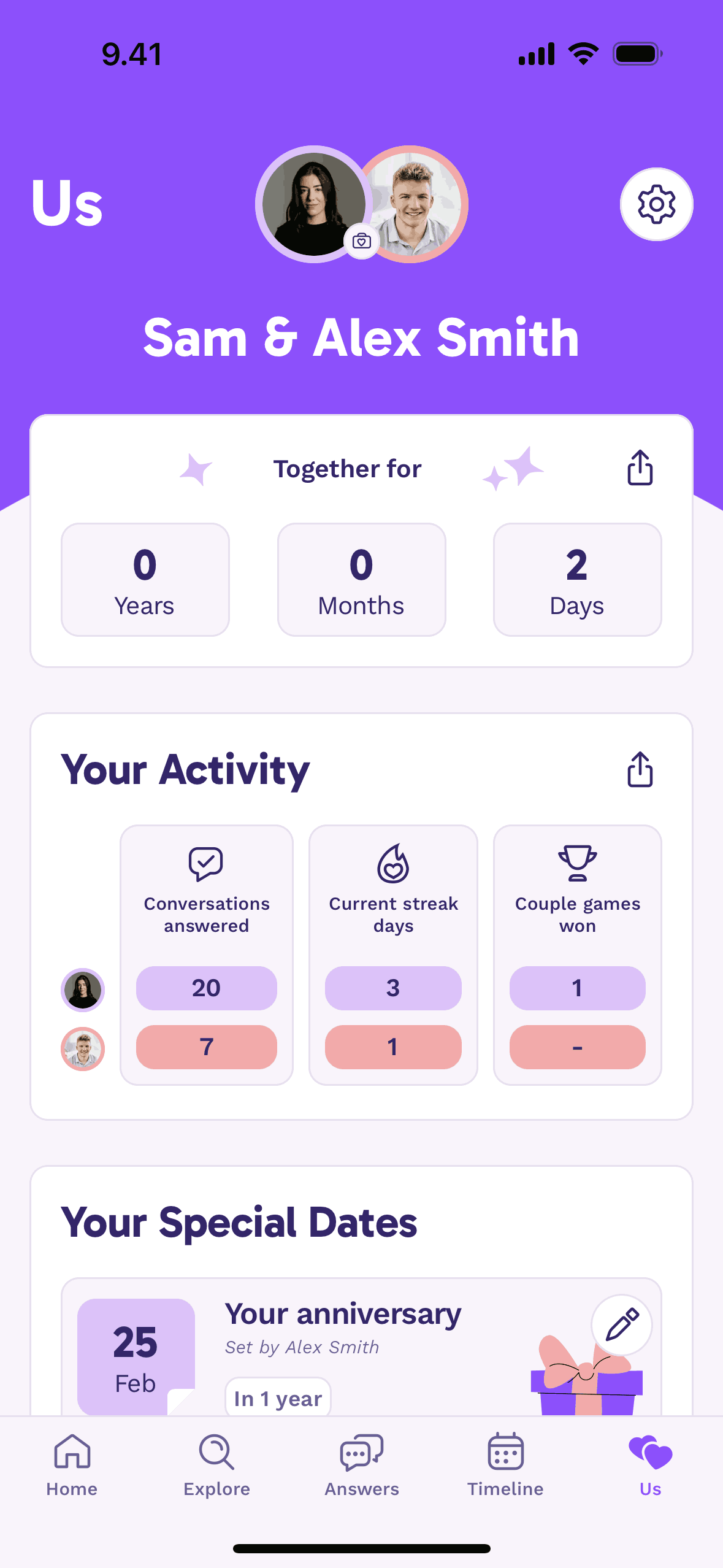 Paired iOS Health & Fitness interface screenshot 2