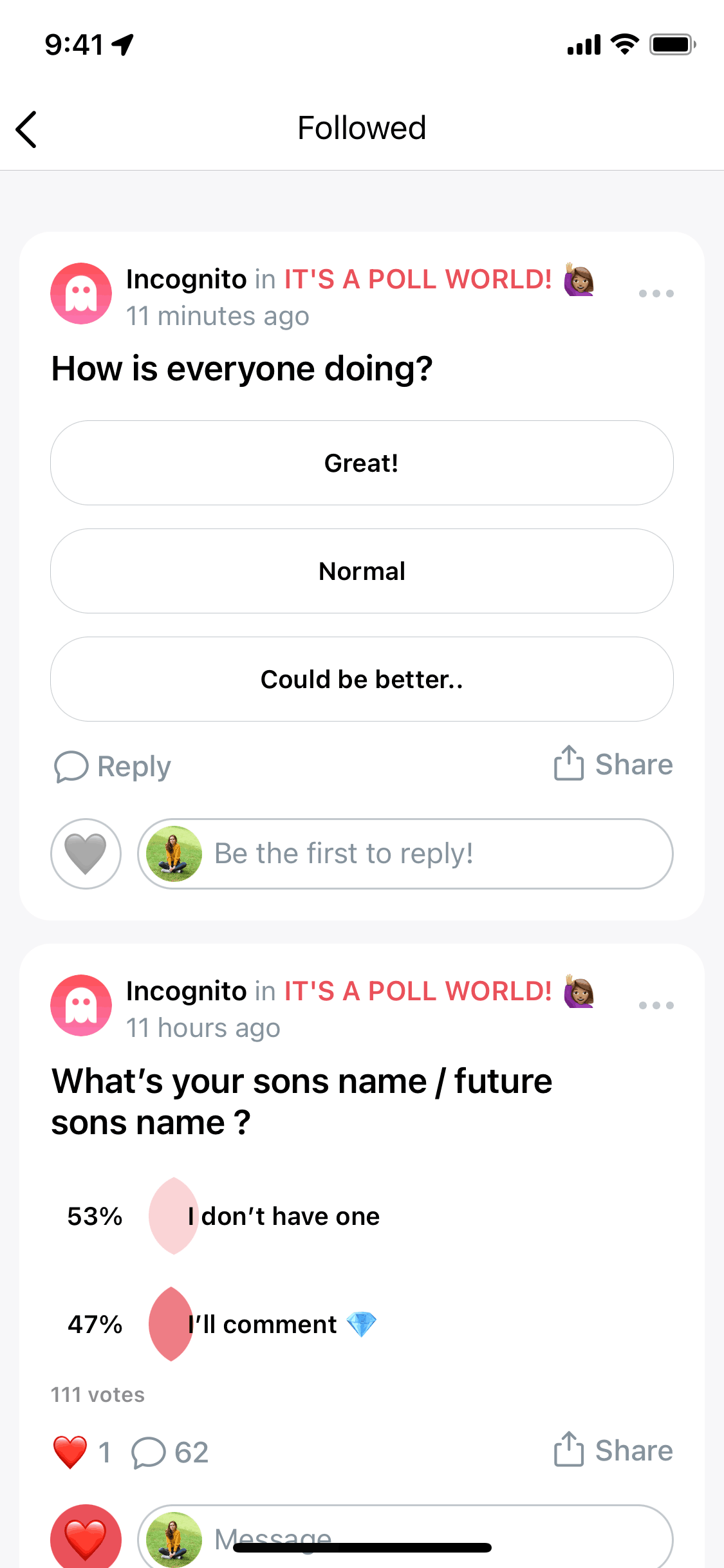 Peanut iOS Social Networking interface screenshot 24