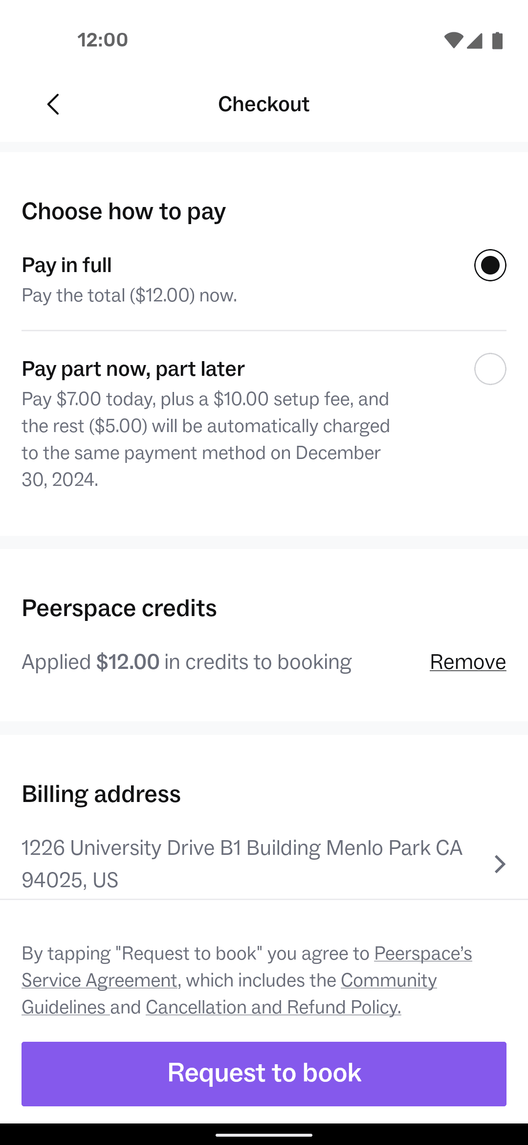 Peerspace Android Lifestyle interface screenshot 20
