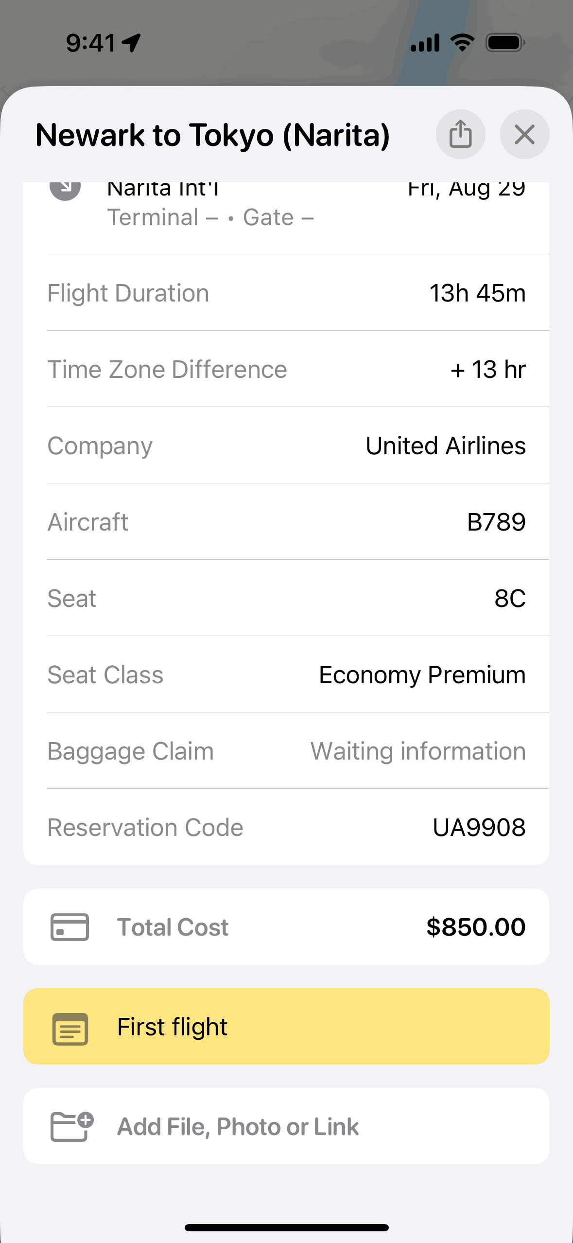 Tripsy iOS Travel & Transportation interface screenshot 1