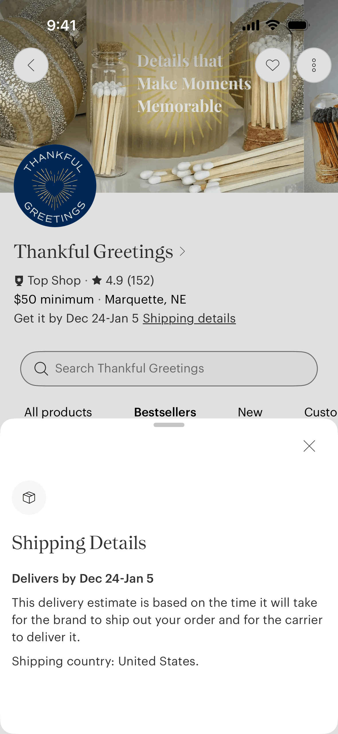 Faire Wholesale iOS Shopping interface screenshot 7