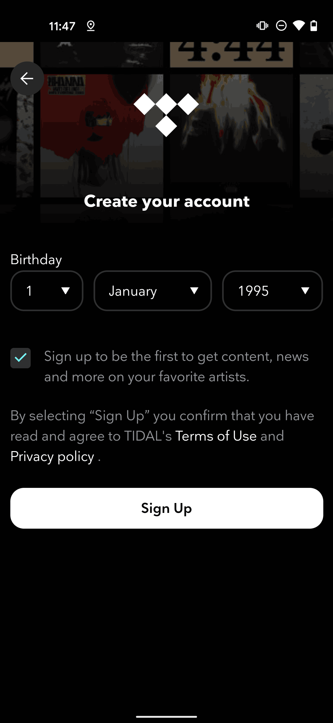 TIDAL Android Music & Audio interface screenshot 11