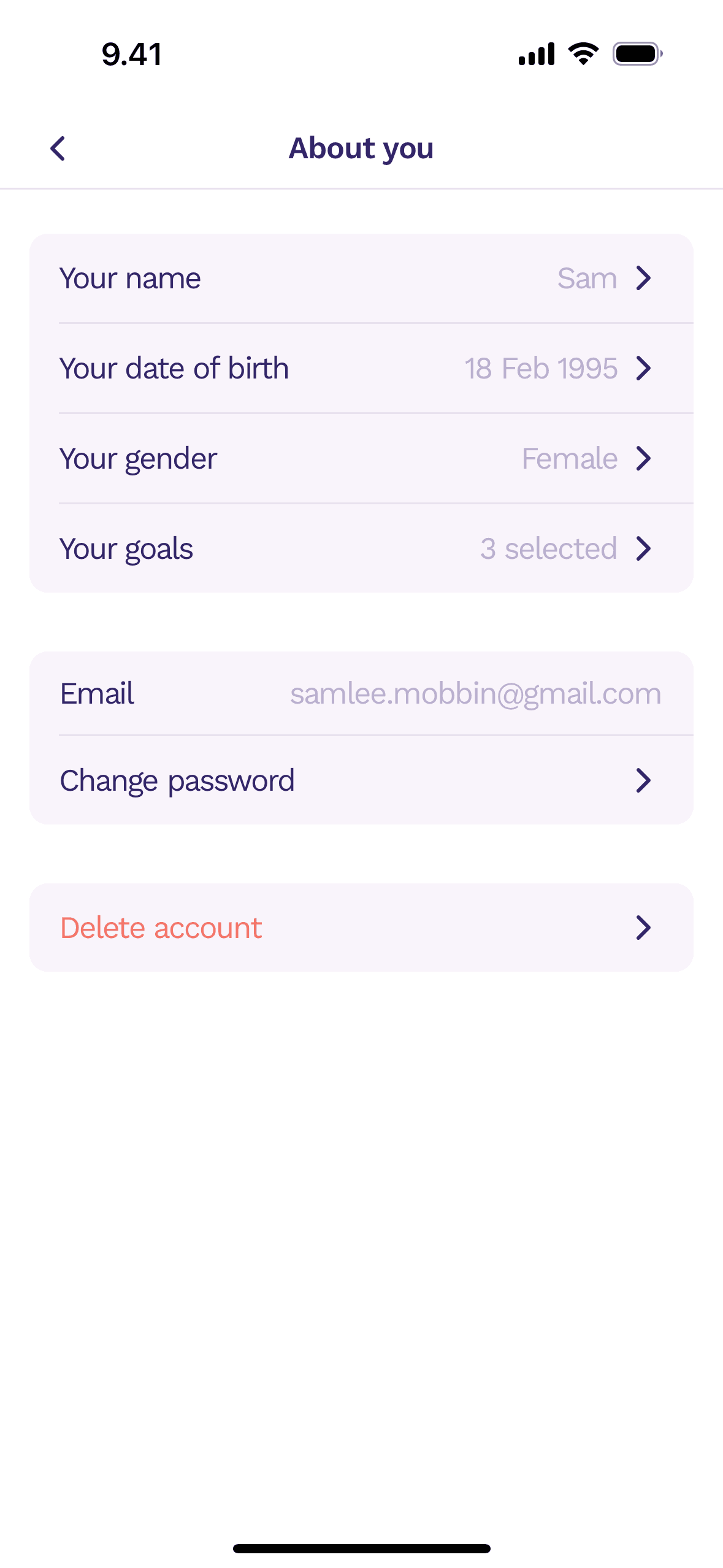 Paired iOS Health & Fitness interface screenshot 14