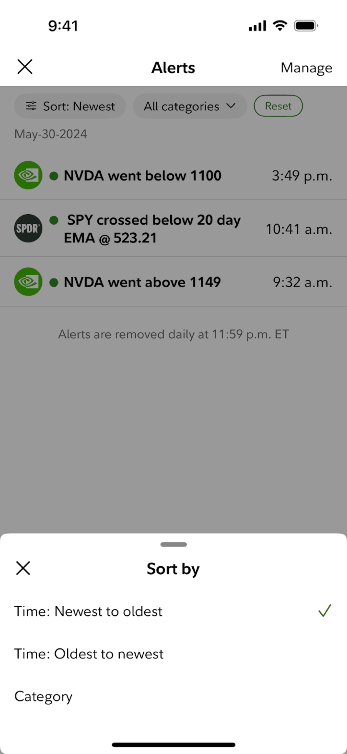 Fidelity iOS Finance interface screenshot 22