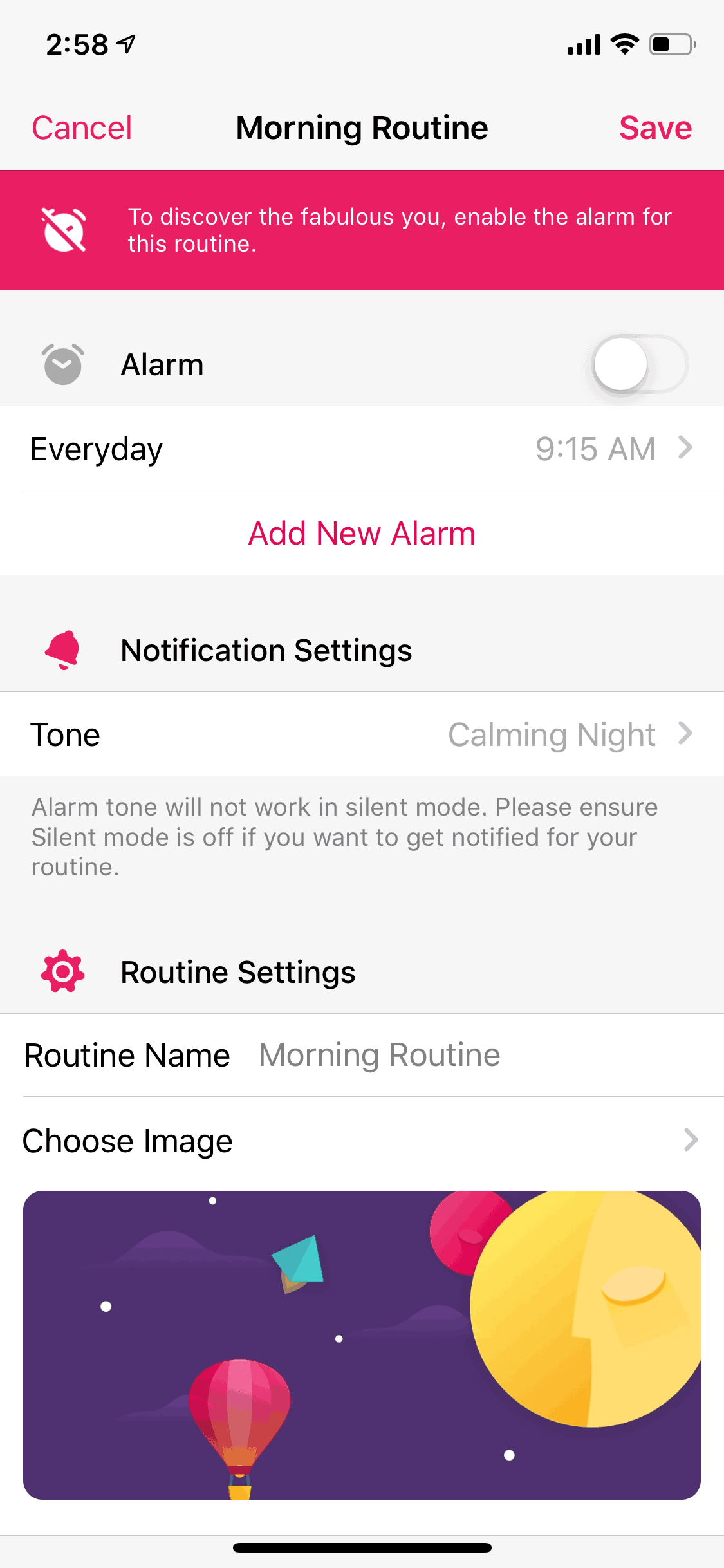 Fabulous iOS Health & Fitness interface screenshot 5