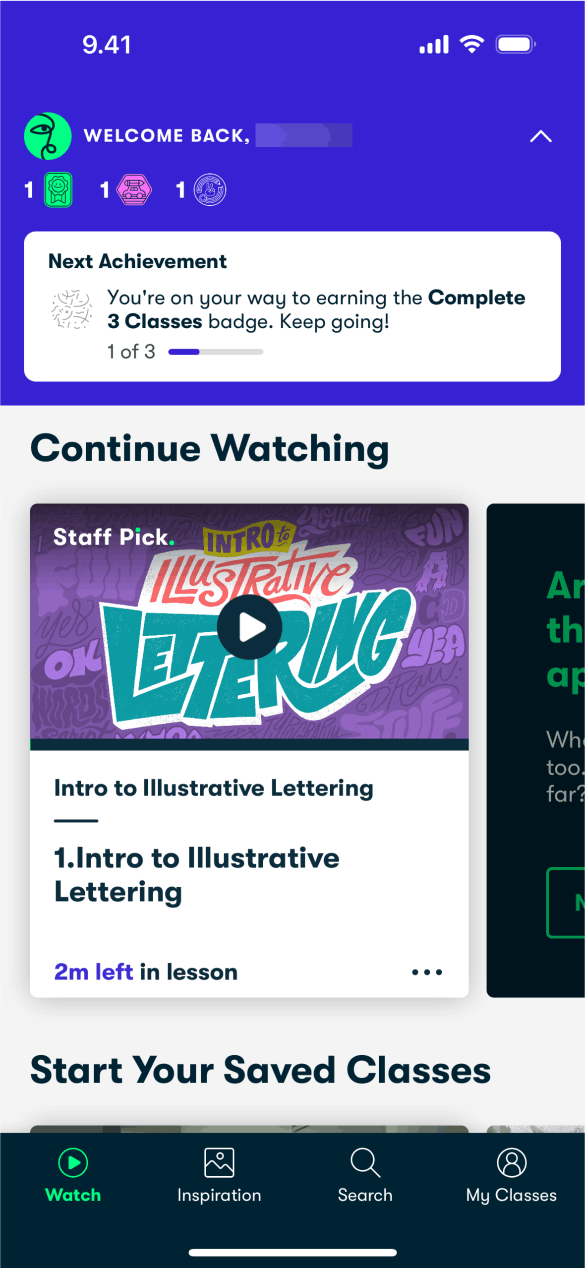 Skillshare iOS Education interface screenshot 4