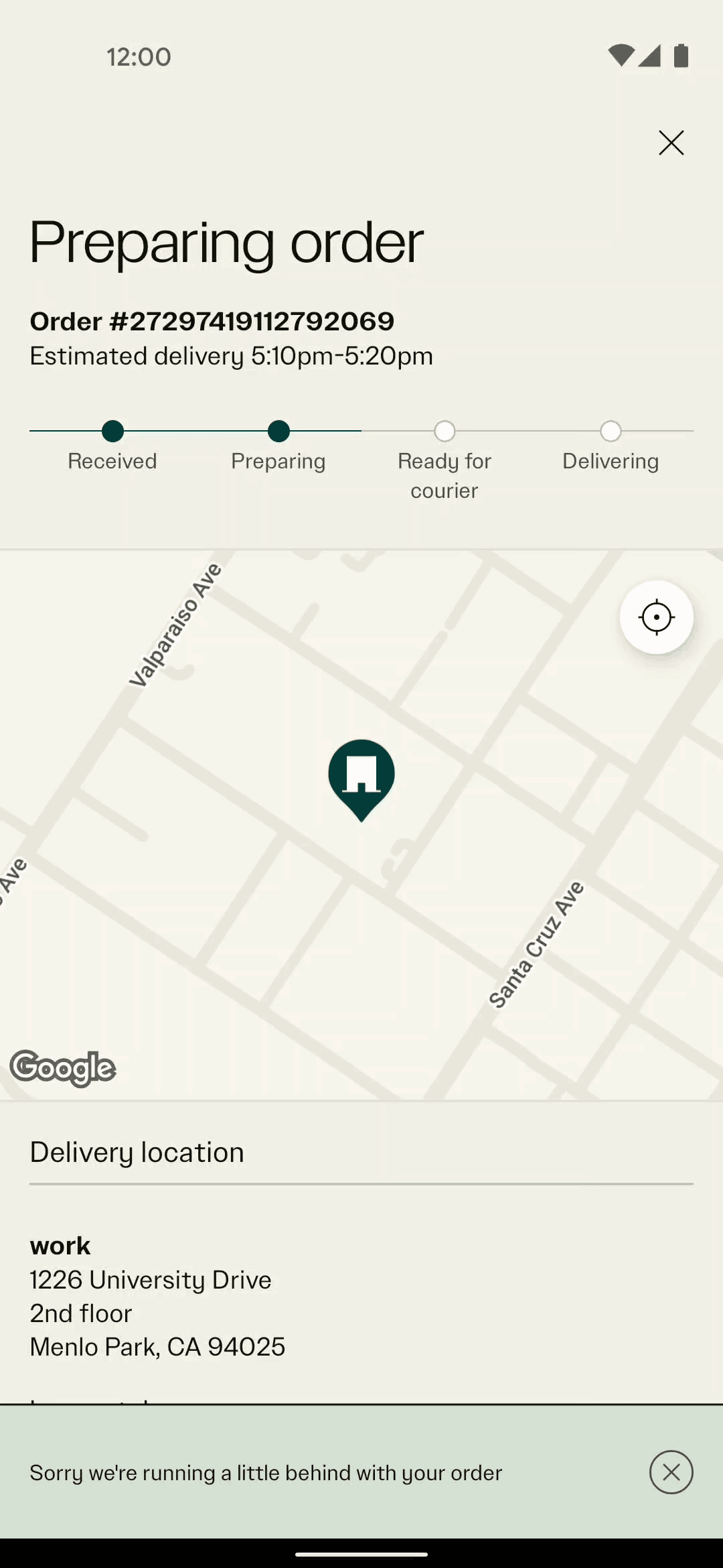 sweetgreen Android Food & Drink interface screenshot 2