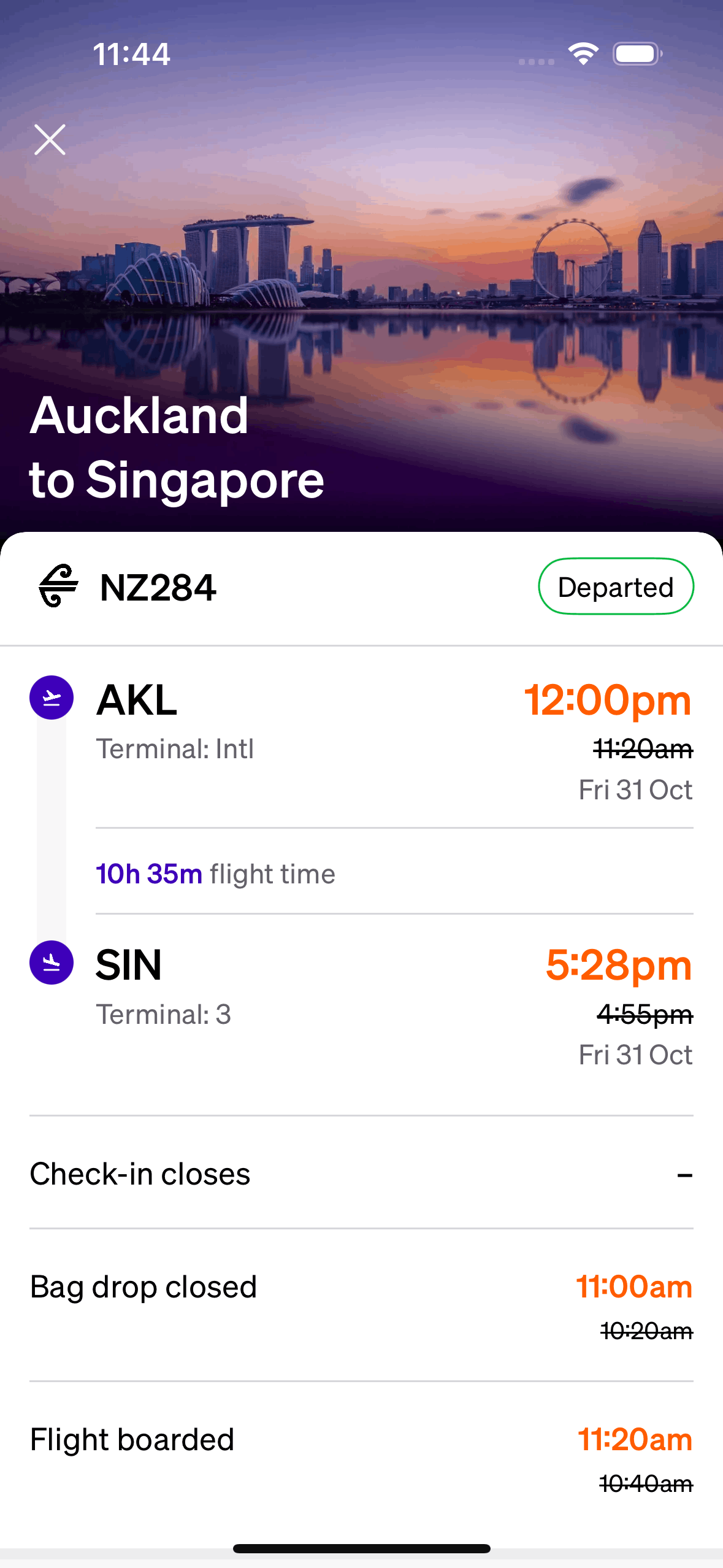 Air NZ iOS Travel & Transportation interface screenshot 16