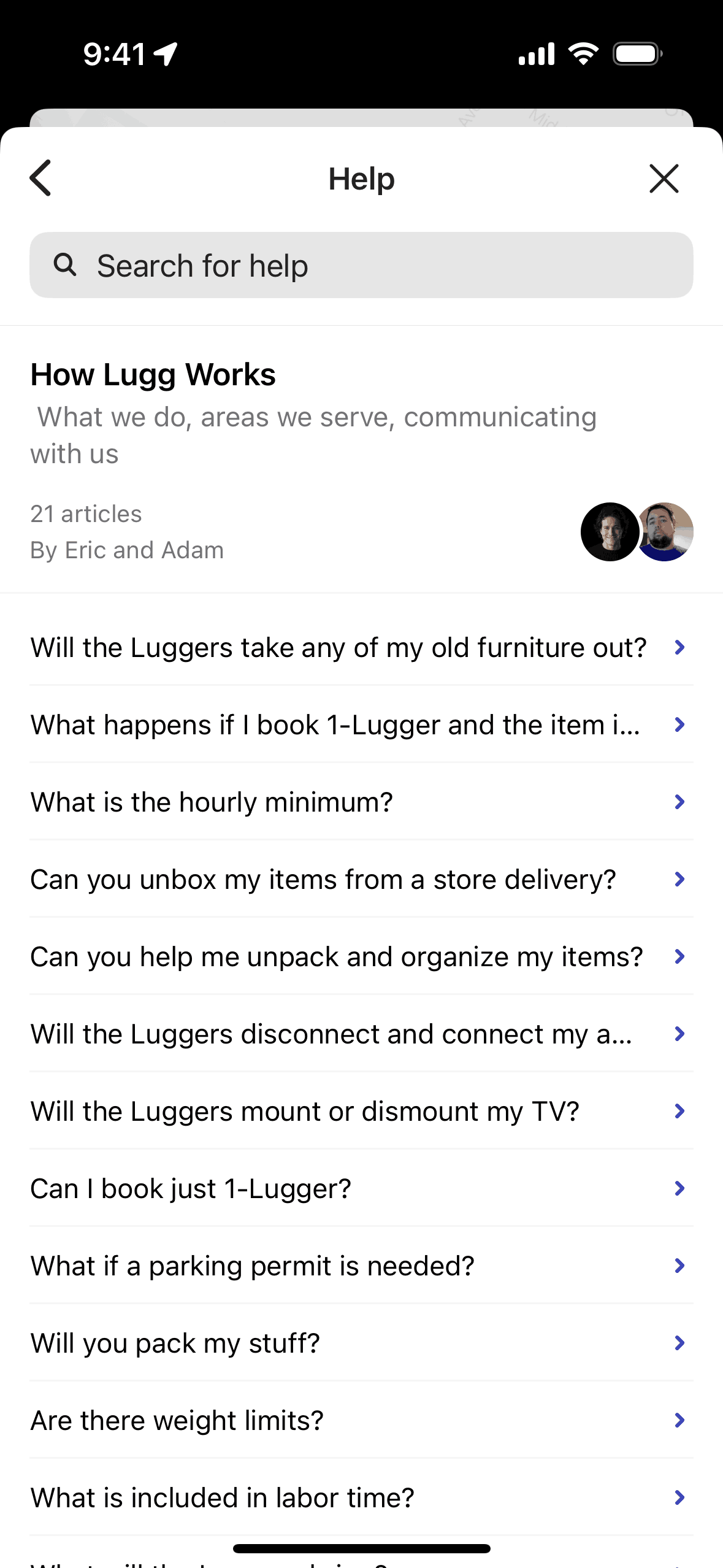 Lugg iOS Lifestyle interface screenshot 17