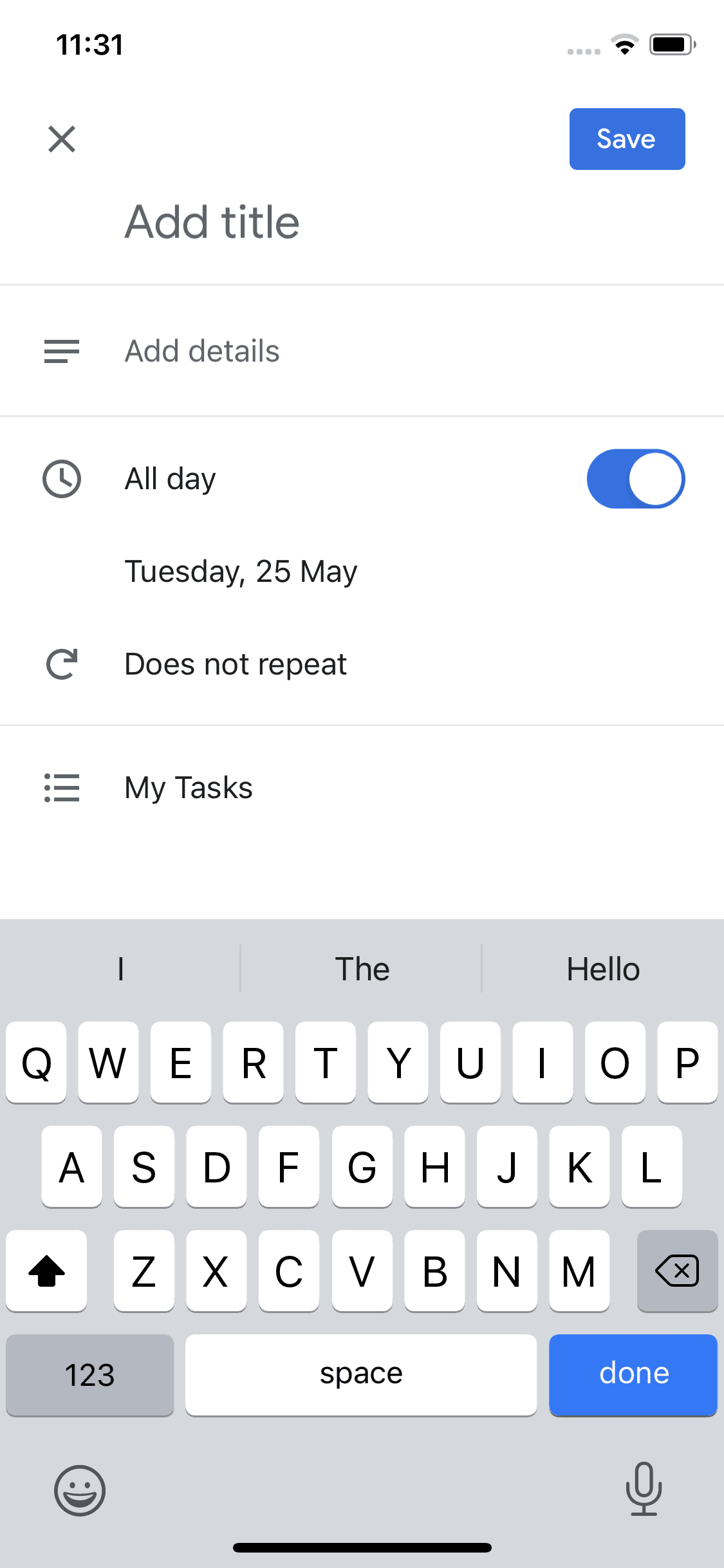 Google Calendar iOS Productivity interface screenshot 14