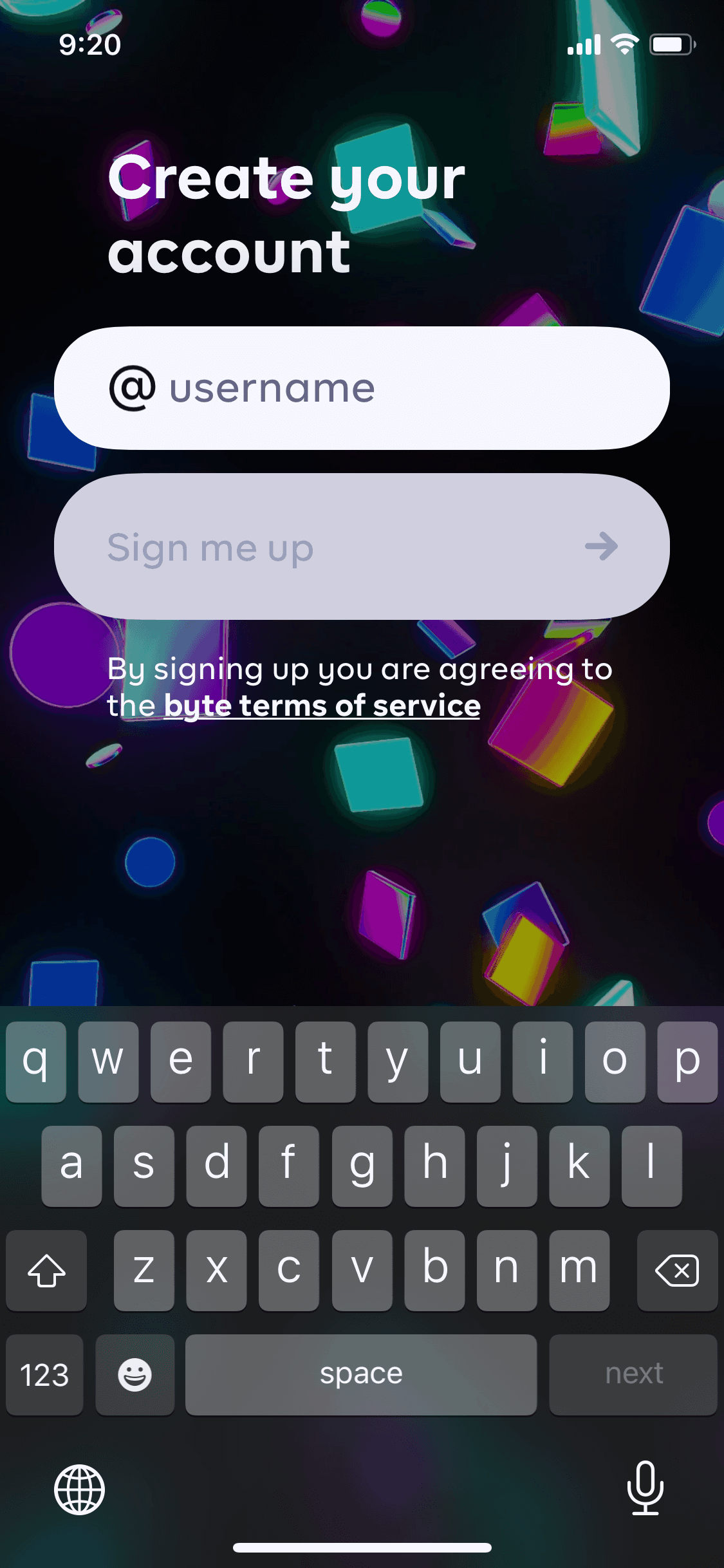 Byte iOS Social Networking interface screenshot 3