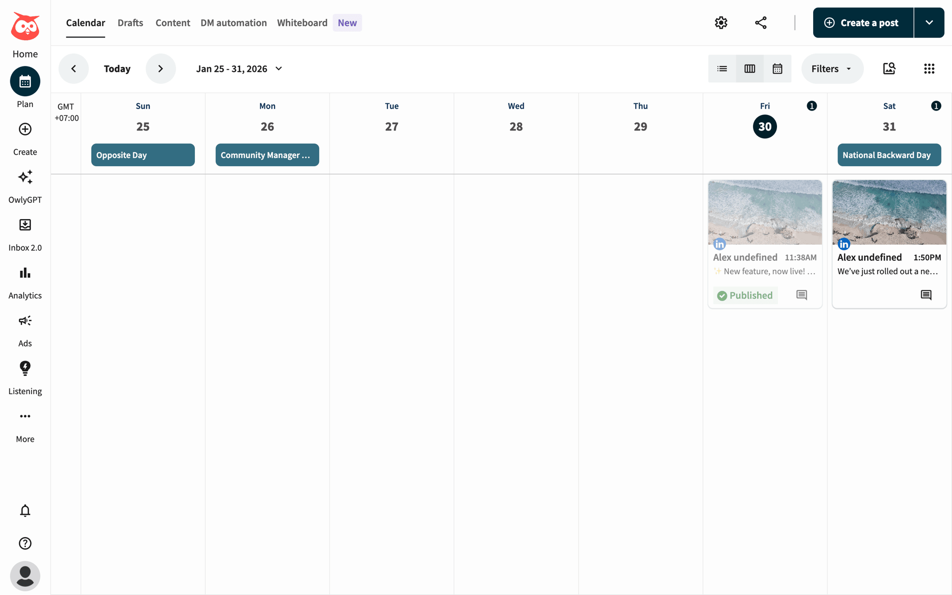 Hootsuite Web Business interface screenshot 2