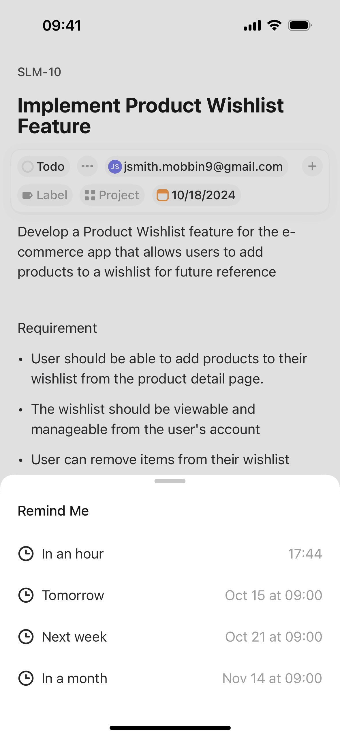 Linear iOS Developer Tools interface screenshot 15